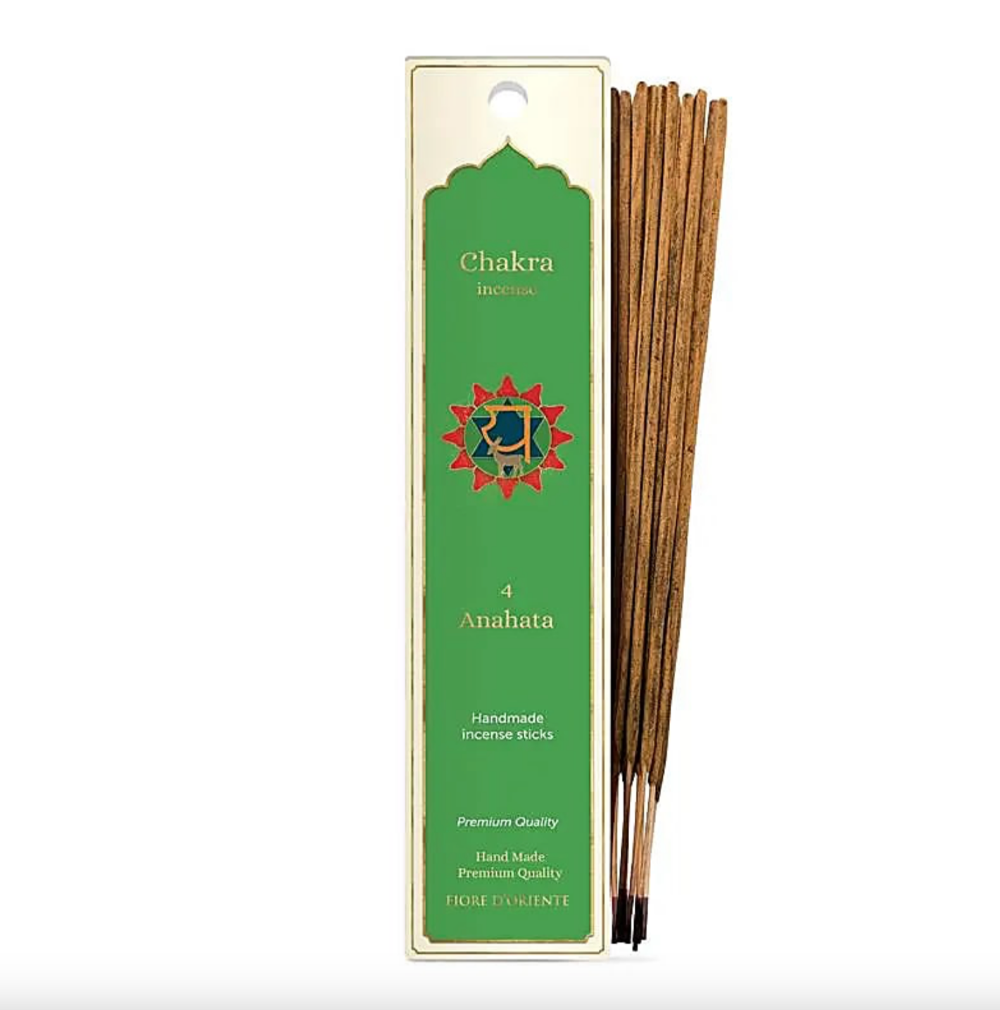 Incense from 'Fiore d'Oriente', '7 Chakras' series, pack of approximately 20 sticks. Burn time: ± 60 to 70 minutes per stick! Very good quality!