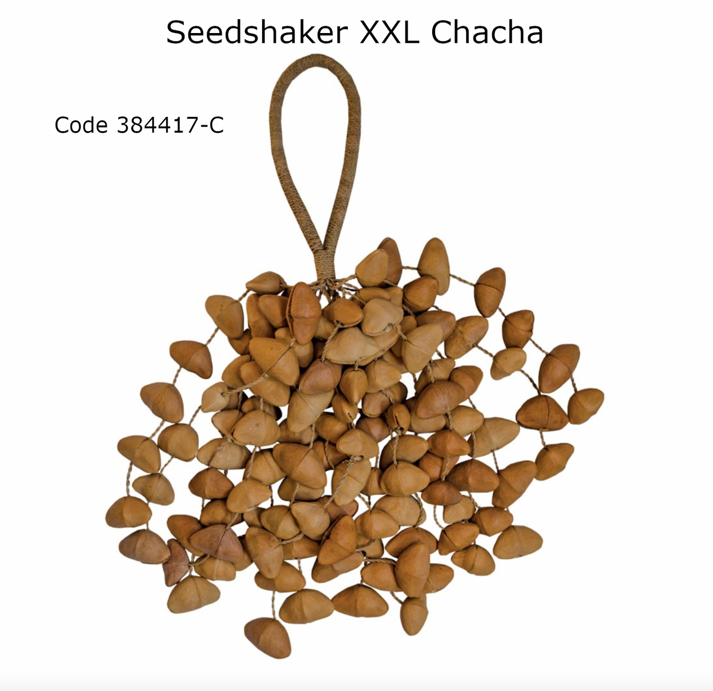 Hochets de danses en graines diverses, taille xxl, fait artisanalement, modèles au choix de 30 x 9 centimètres. Parfait pour l'accompagnement, les bruitages, soins...