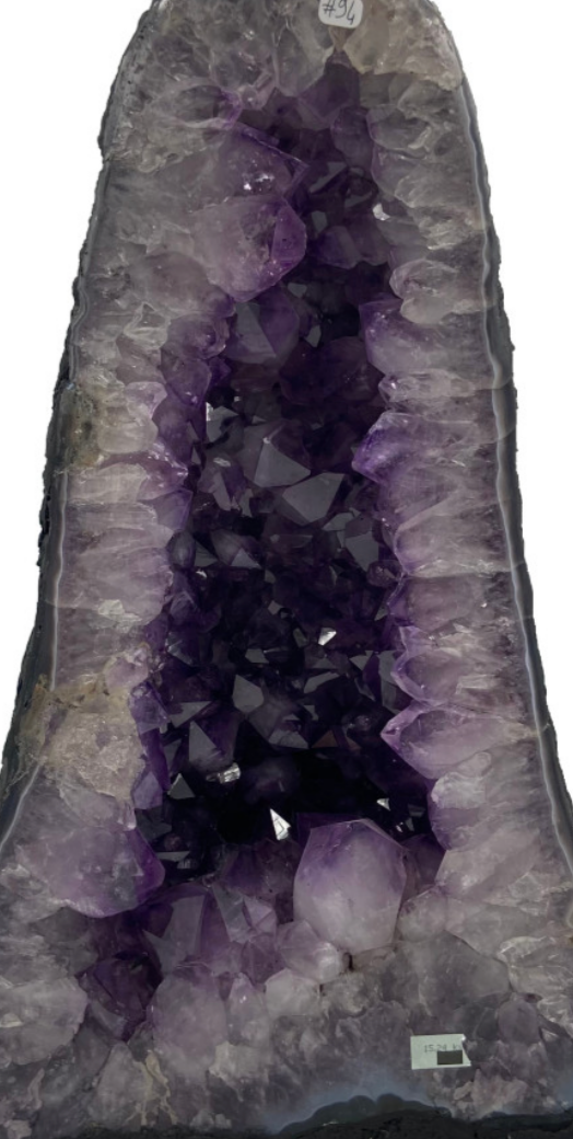 15.24 kilogram 'cathedral' amethyst geode, 40 x 23 centimeters. Superb AA quality, from Brazil. Incredible positive effects for your collections, exhibitions...perfect!