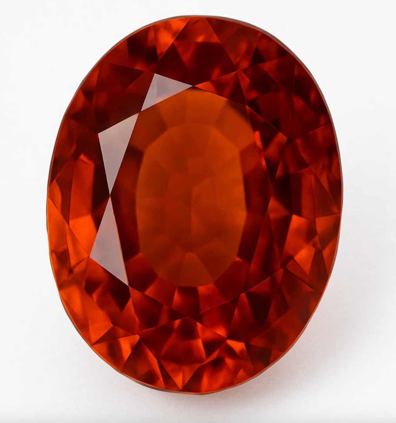 Grenat hessonite, pierre fine taillée de 5,66 carats. Parfait en bijouterie, collection ,exposition...