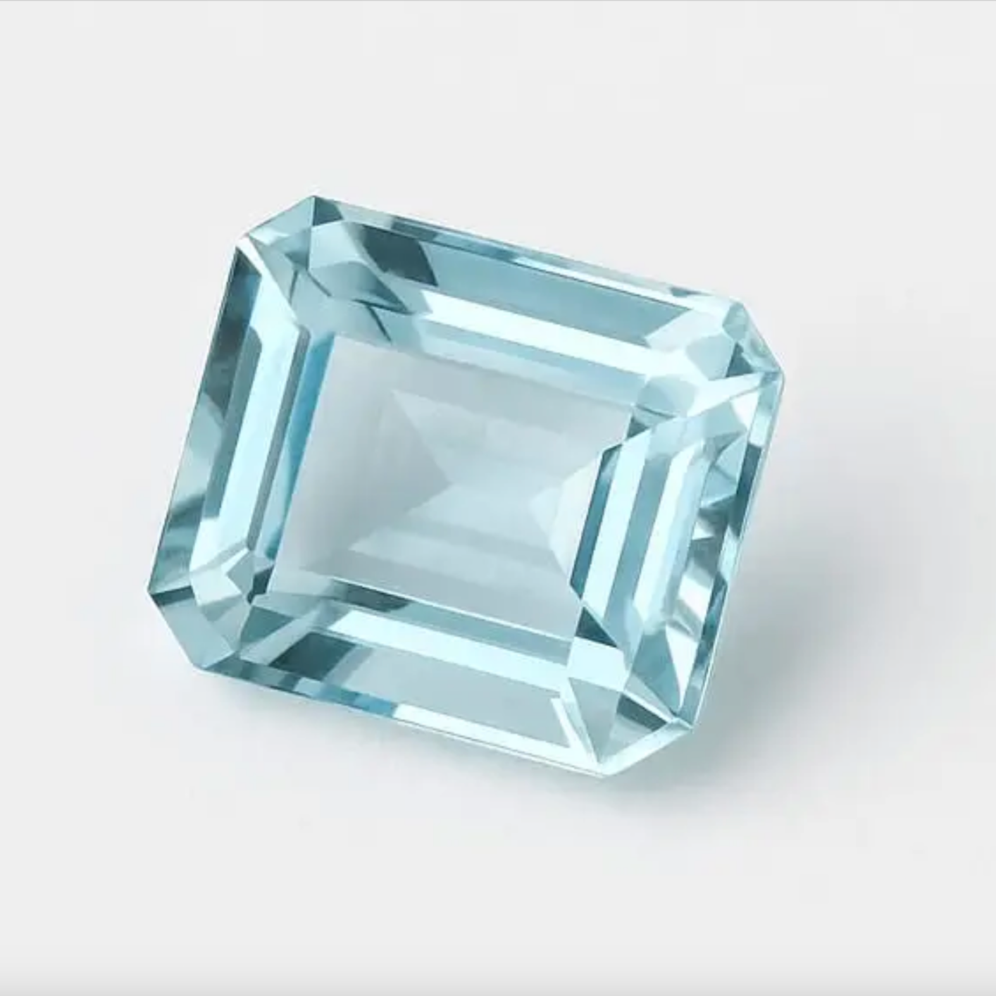 Aigue-marine, magnifique pierre fine tallée de 1,34 carat - 7 x 6mm. Parfait en bijouterie, collection ,exposition...