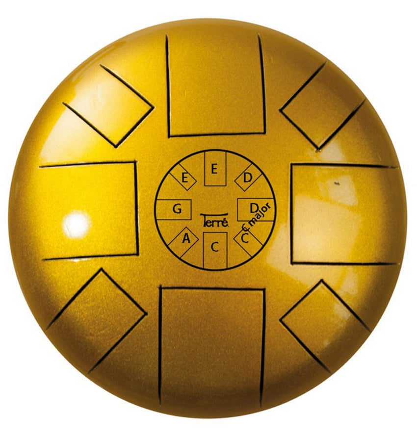 Tankdrum, 26cm de diamètre, 3 modèles au choix - A minor/ La mineur - C major/ Do majeur - G major/ Sol Majeur. Vendu avec 2 sticks, Top !! vendu avec une housse et 2 baguettes, parfait !