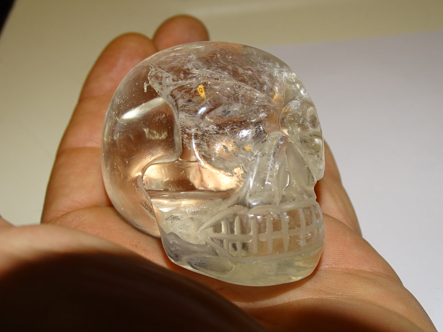 Crânes en Cristal de roche (quartz), 2 pièces au choix de 57 à 50mm. Fait main, très belle qualité !