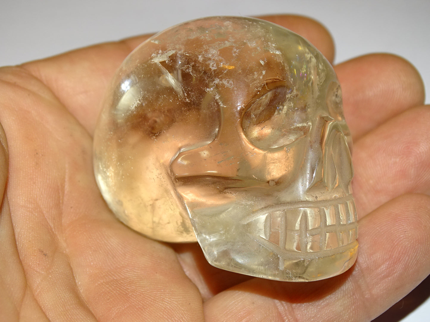 Crânes en Cristal de roche (quartz), 2 pièces au choix de 57 à 50mm. Fait main, très belle qualité !