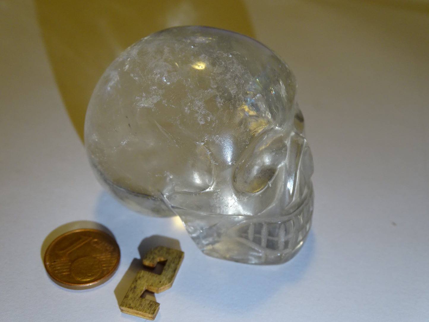 Crânes en Cristal de roche (quartz), 2 pièces au choix de 57 à 50mm. Fait main, très belle qualité !