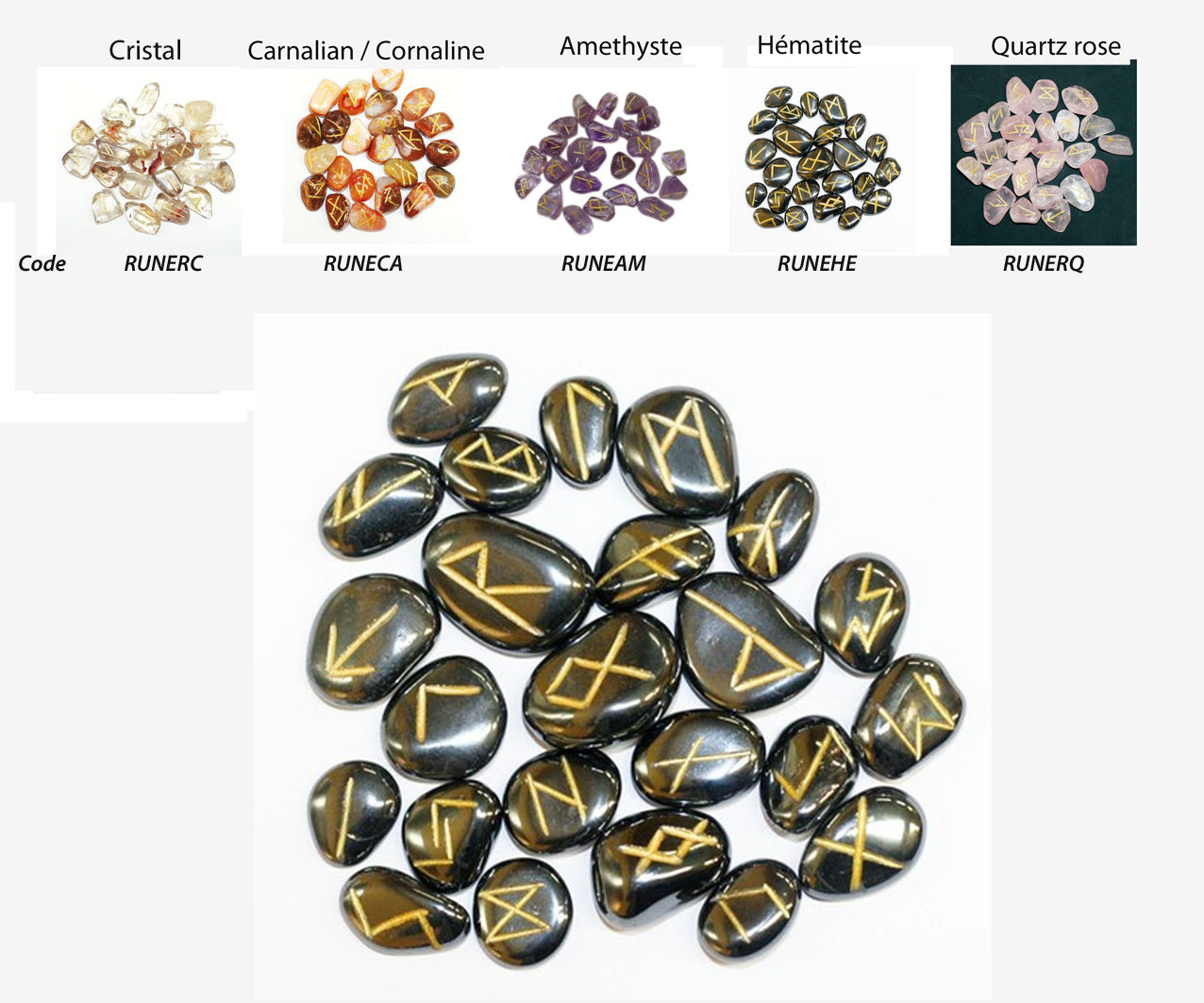 Selection of stone runes, 25 engraved stones of approximately 2 to 3 cm, 5 stones to choose from, very good quality! Perfect!