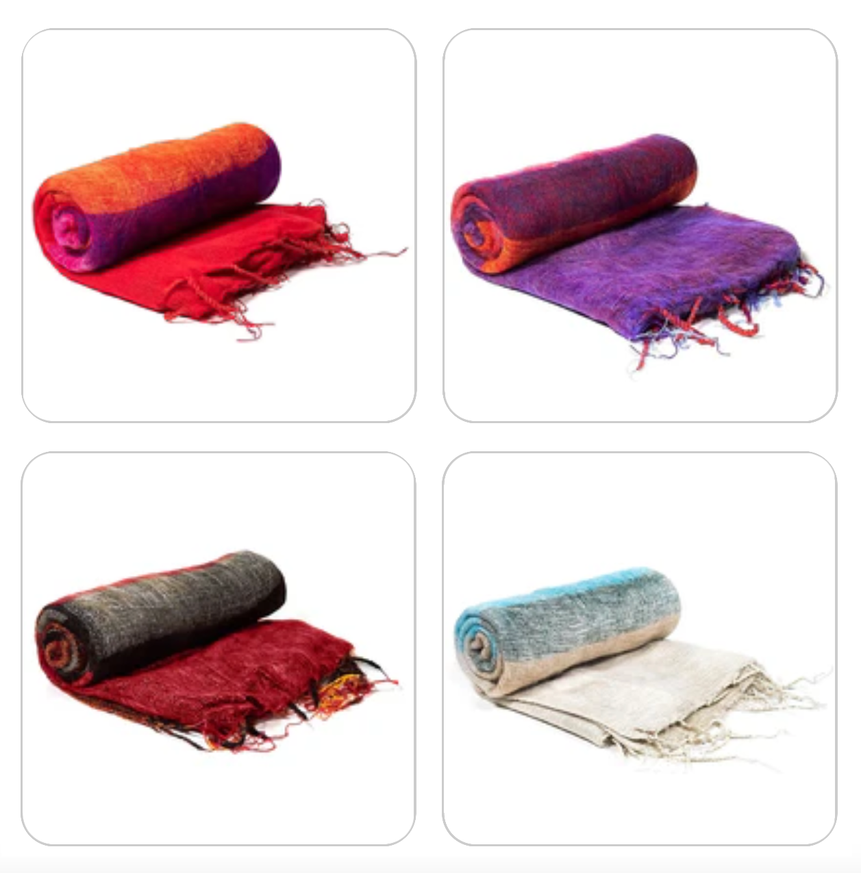 Shawl made of 70% acrylic/ 30% cotton. Size 200x80 centimeters long - 297 grams! Perfect for meditation!