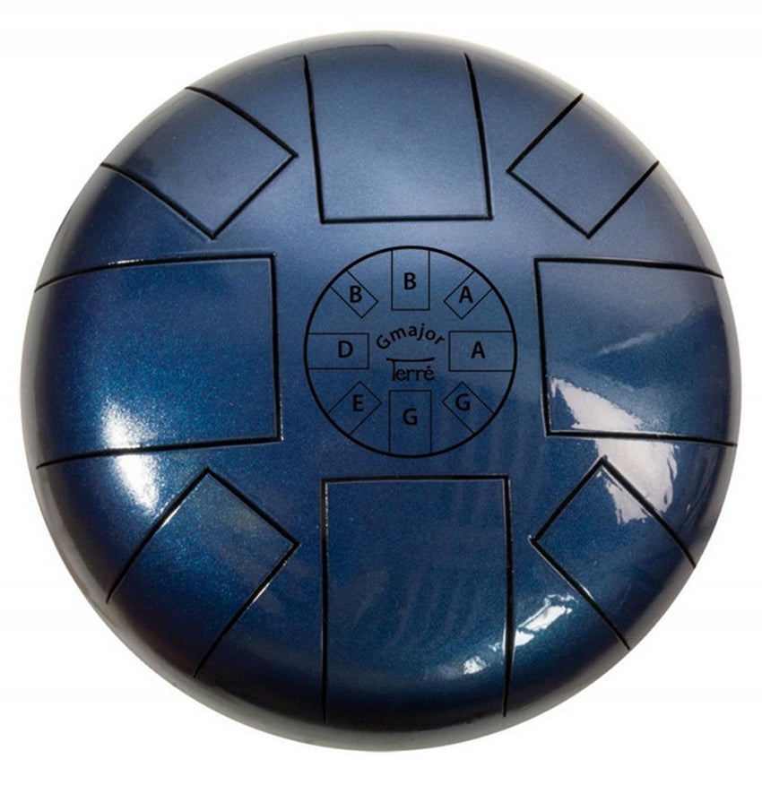Tankdrum, 26cm de diamètre, 3 modèles au choix - A minor/ La mineur - C major/ Do majeur - G major/ Sol Majeur. Vendu avec 2 sticks, Top !! vendu avec une housse et 2 baguettes, parfait !