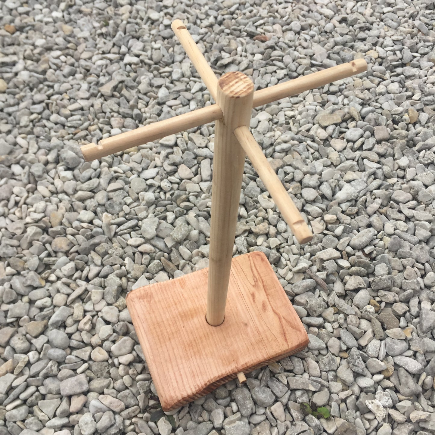 Gem & Zen creation, 'double row' wooden stands, for Koshi, Zaphir or other style chimes, 45 or 95 centimeters high, base 20 x 20cm. Also suitable for Tibetan cymbal (Tingsha). 'Matte' or 'glossy' finish option, perfect!