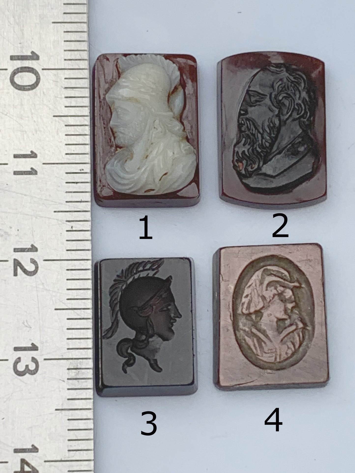 Cameo, 5 pieces of your choice in Onyx stone, 14mm x 10 x 0.3. Antique and authentic, true works of art, engraved with ultimate precision. Perfect for collection, exhibition, jewelry...