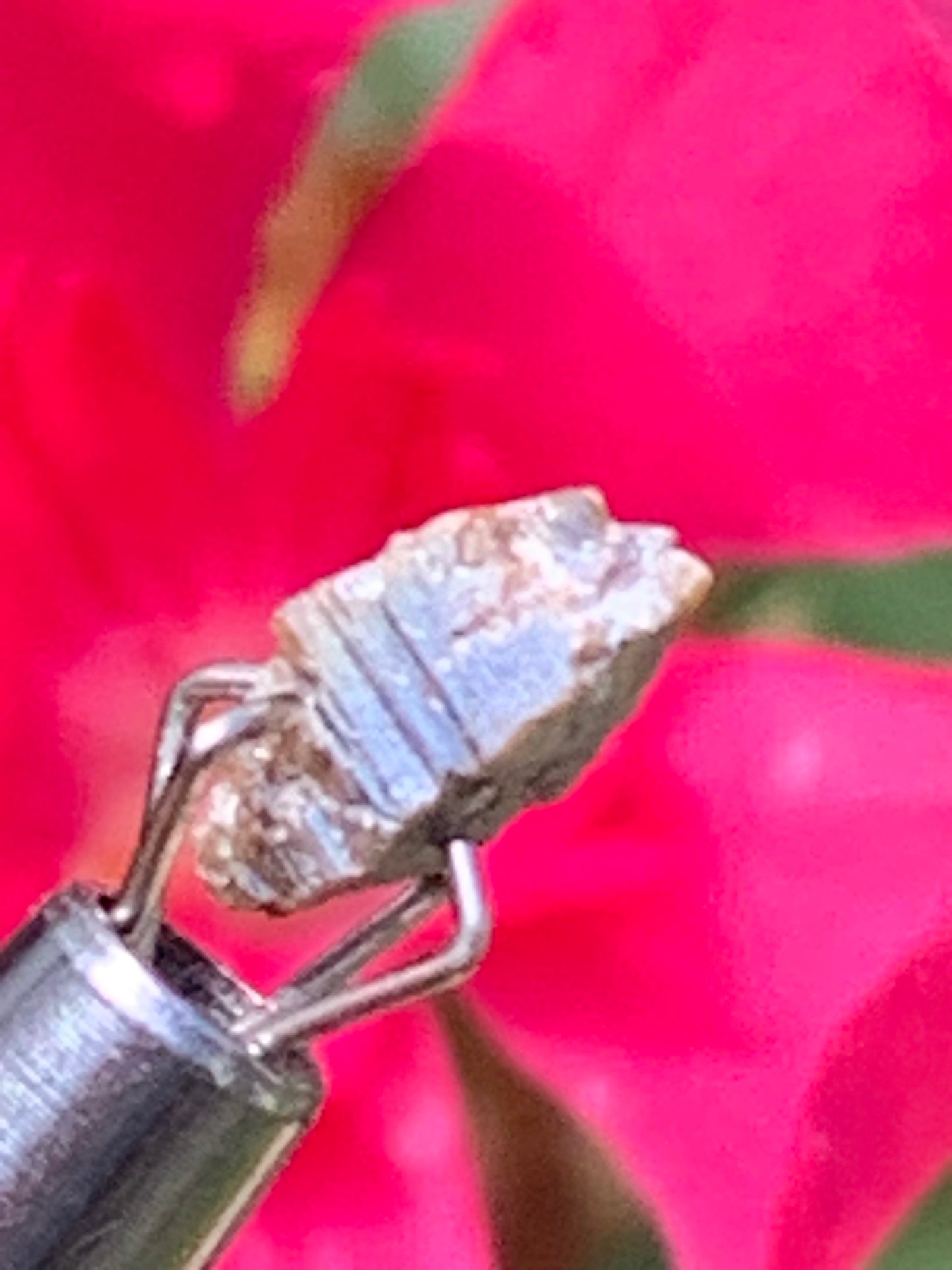 Anatase Diamantina, 8 mm x 3,3 x 3,3 - 1 gramme environ. Beau spécimen, cristaux parfois teintés de bleu (Titane) ou d’or !
