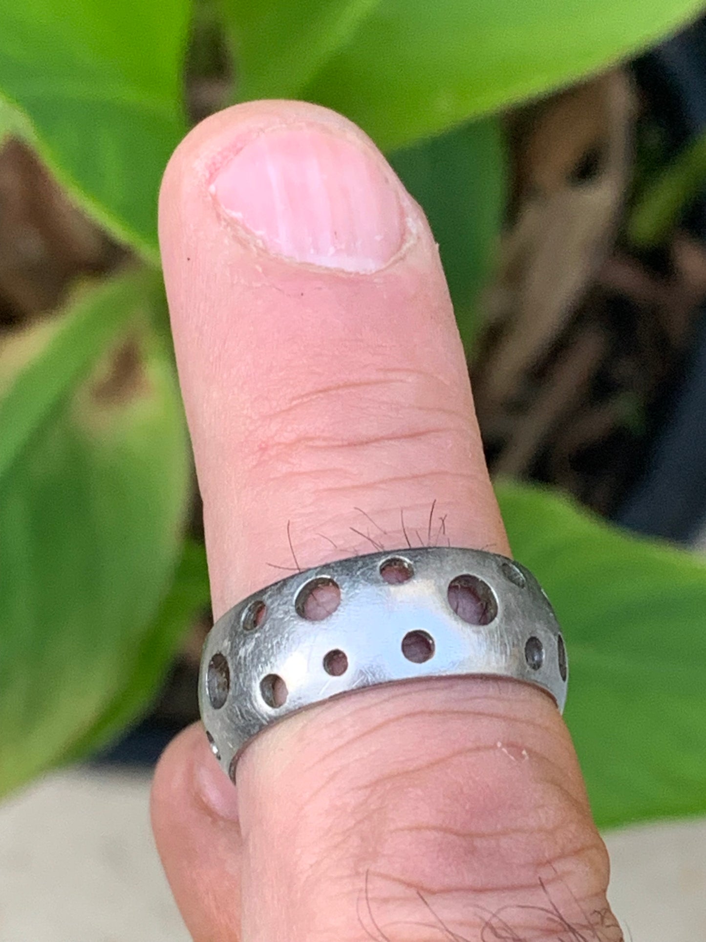 Bague en acier inoxydable 100%, couleur Argent. Superbe pièce ! Taille 63 Fr - Pour homme ou femme !