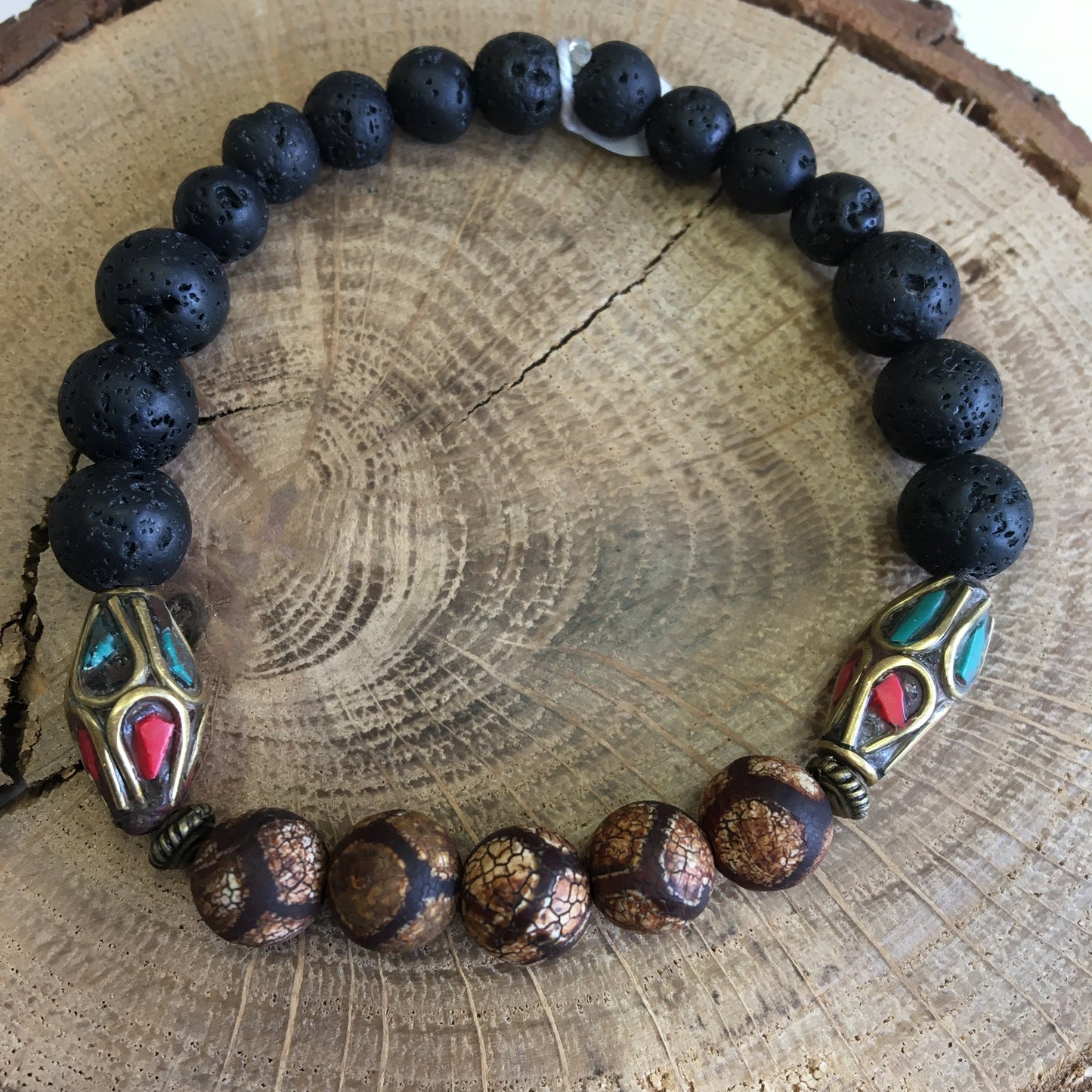 Collection #2 of 'Pearls of India' and 'Buddha' bracelets, with 8 millimeter beads. Available in lengths of 17 to 21 cm. AA to AAA quality, superb beads! Made by Gem & Zen!