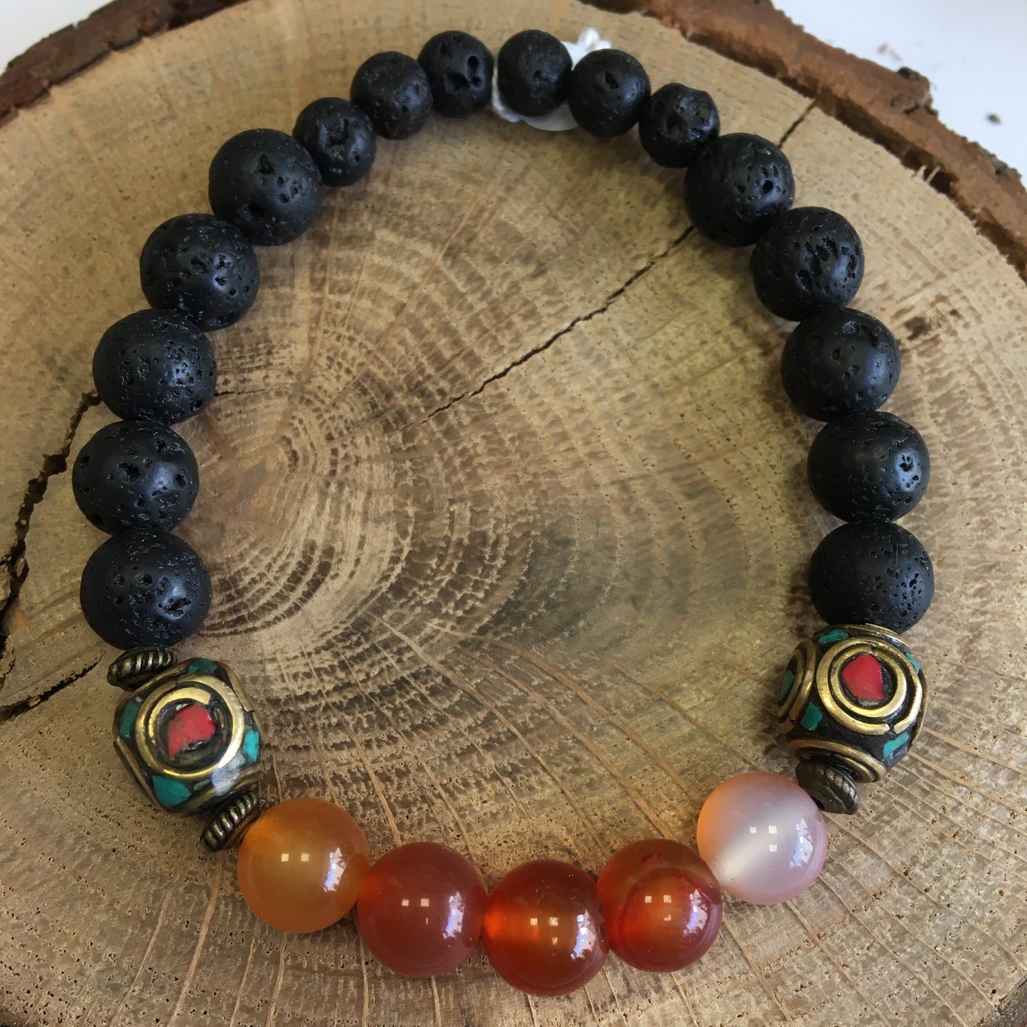 Collection #2 of 'Pearls of India' and 'Buddha' bracelets, with 8 millimeter beads. Available in lengths of 17 to 21 cm. AA to AAA quality, superb beads! Made by Gem & Zen!