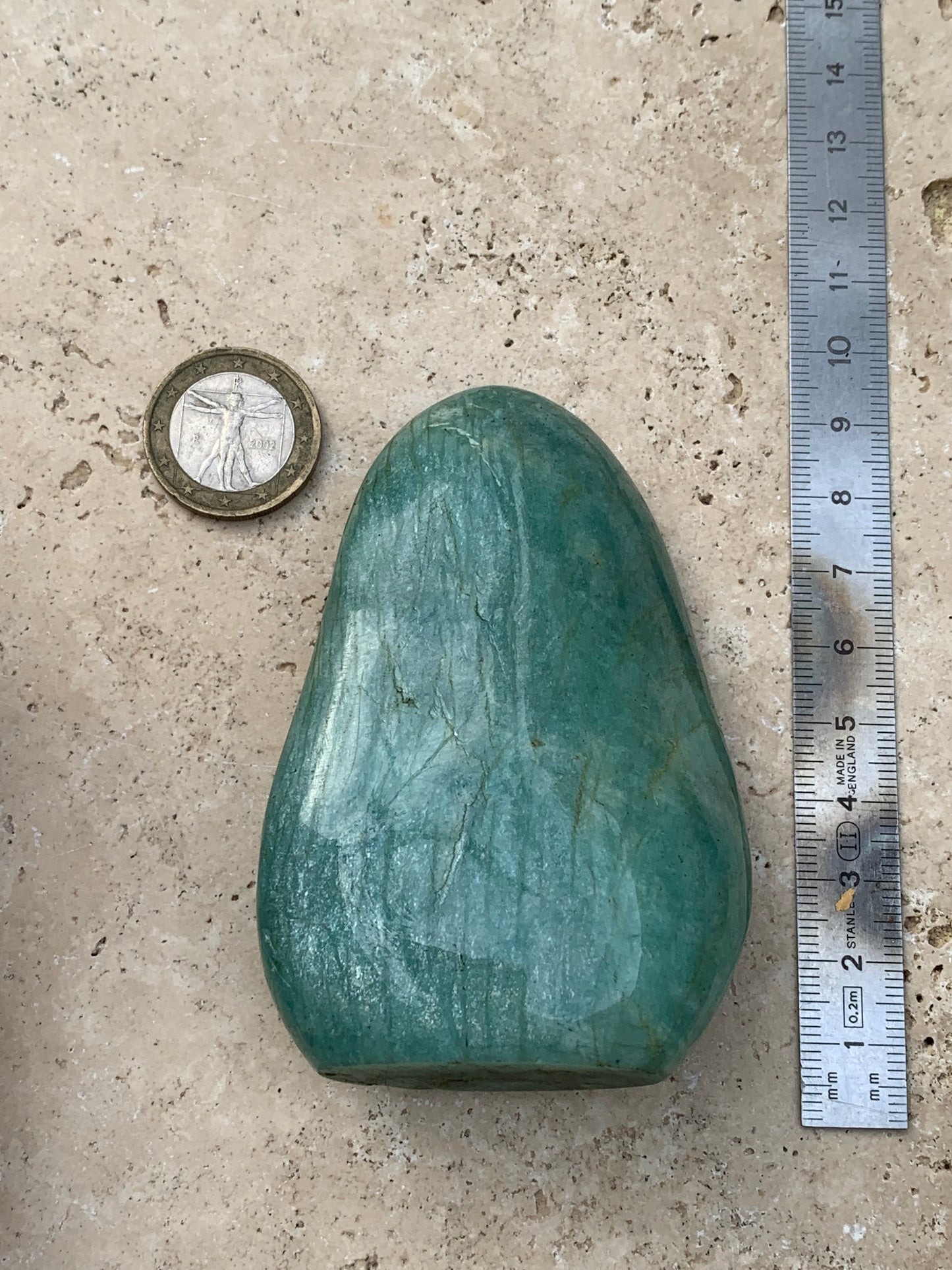 Amazonite, forme libre de 86 mm x 59 x 30 - 193 grammes. Belle qualité, magnifique pièce !