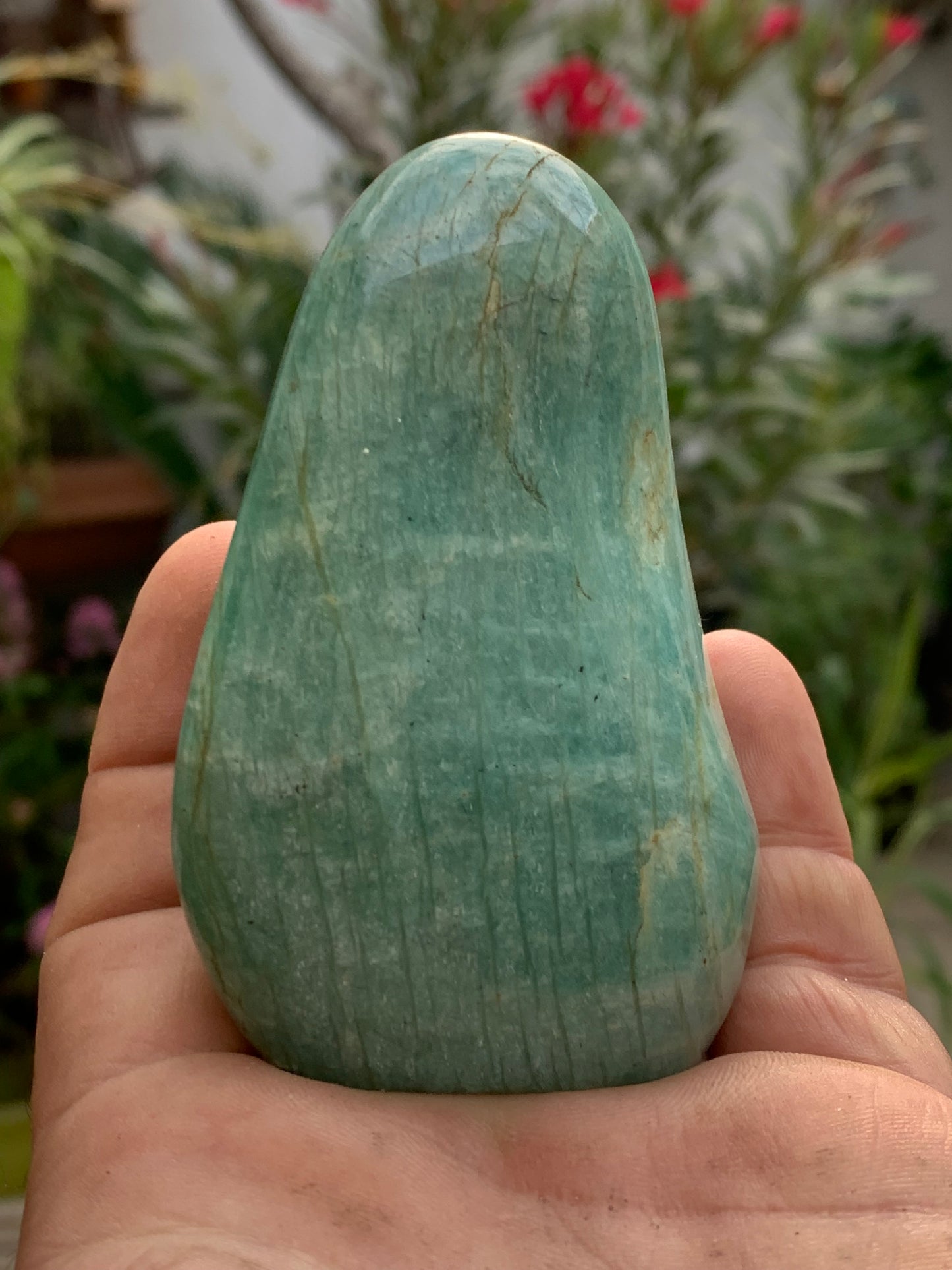 Amazonite, forme libre de 86 mm x 59 x 30 - 193 grammes. Belle qualité, magnifique pièce !