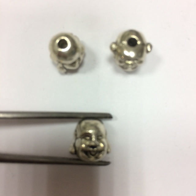 Sélection de perles 'tête de Bouddha', pour création de bracelets, colliers, Mala... De 8 à 20 millimètres... Modèle au choix vendu à l'unité ! Très bonne qualité, finition 'ton argent' !