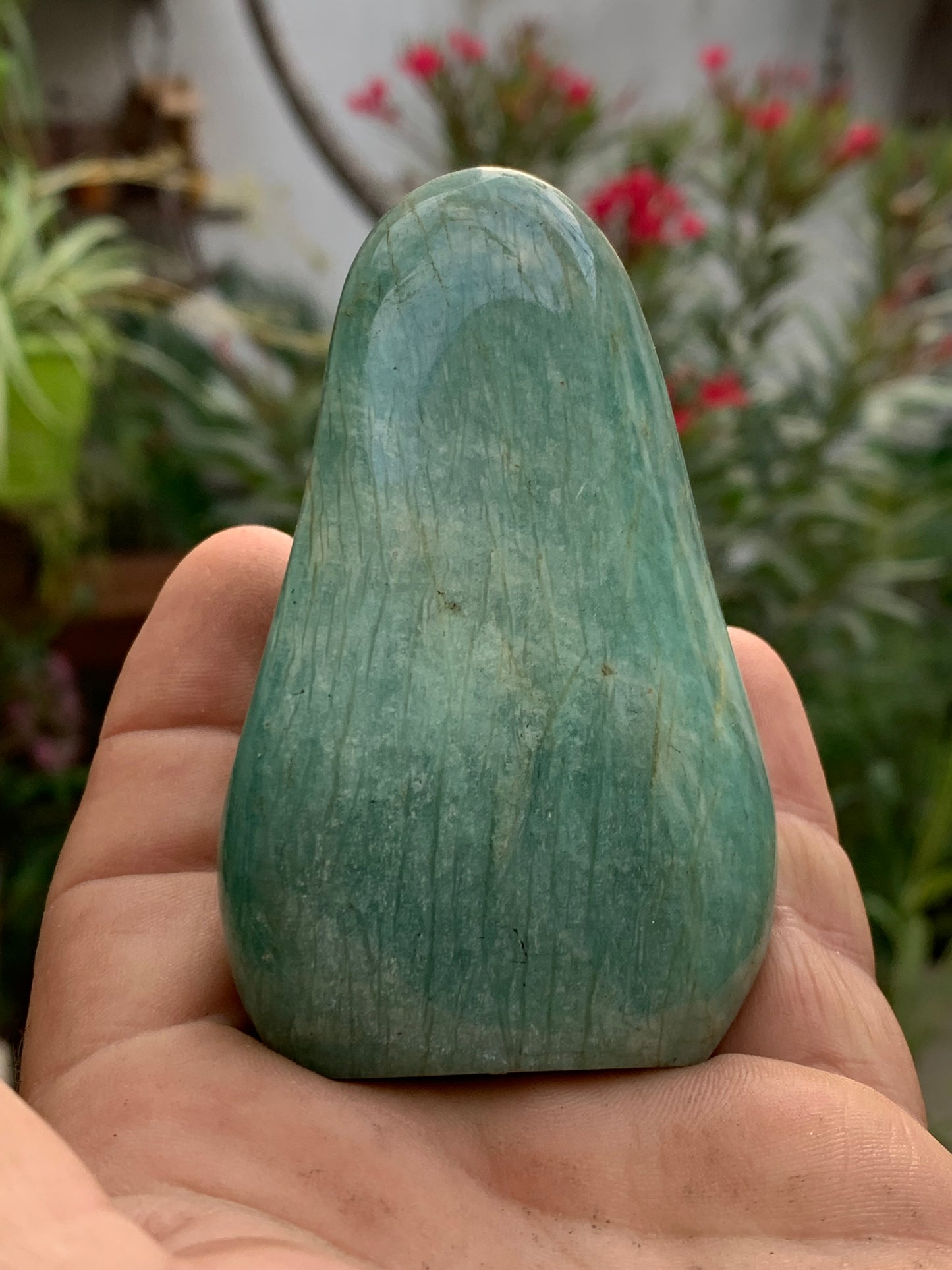 Amazonite, forme libre de 86 mm x 59 x 30 - 193 grammes. Belle qualité, magnifique pièce !