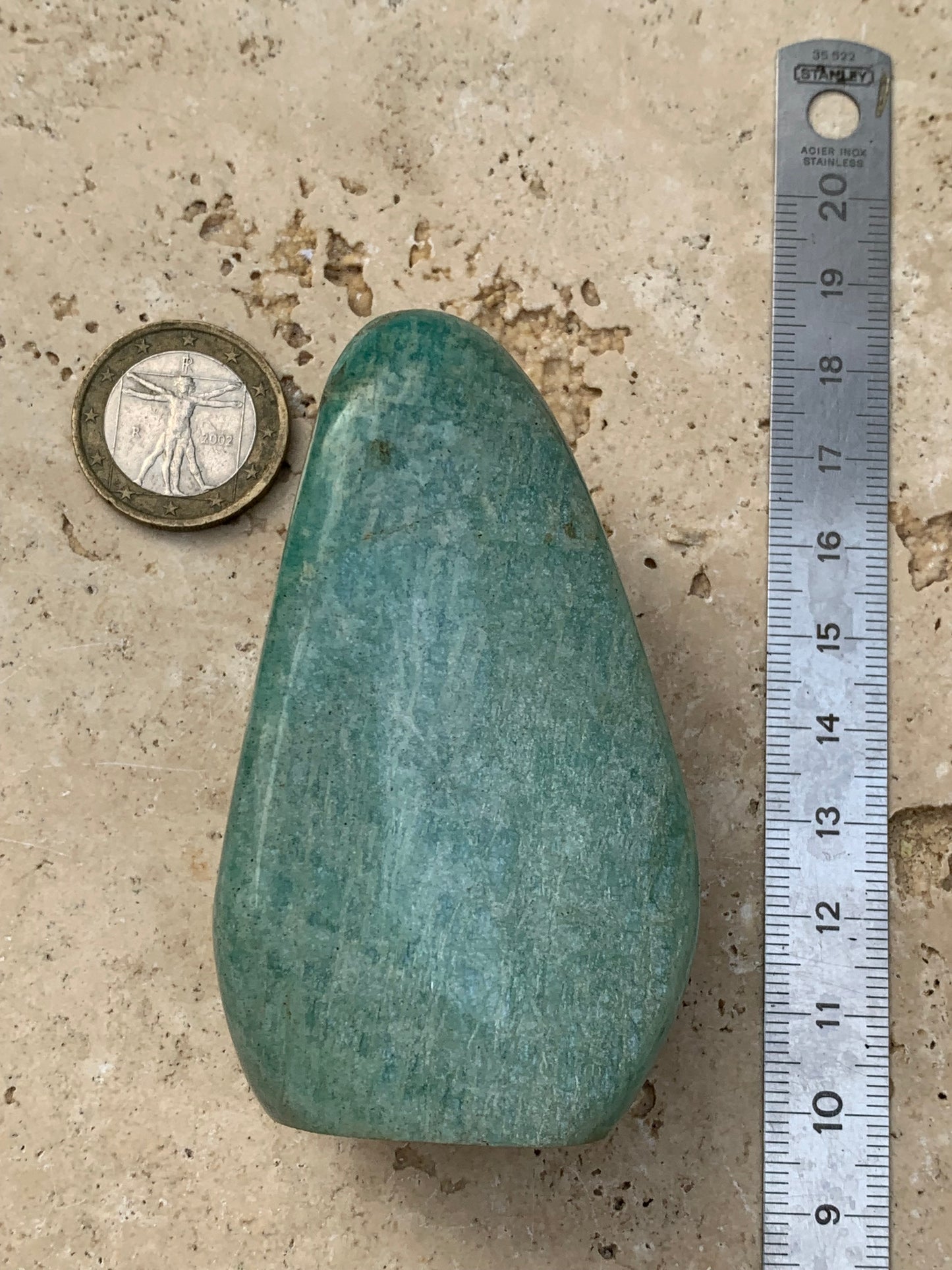 Amazonite, forme libre de 79 mm x 47 x 46 - 163,5 grammes. Belle qualité, magnifique pièce !