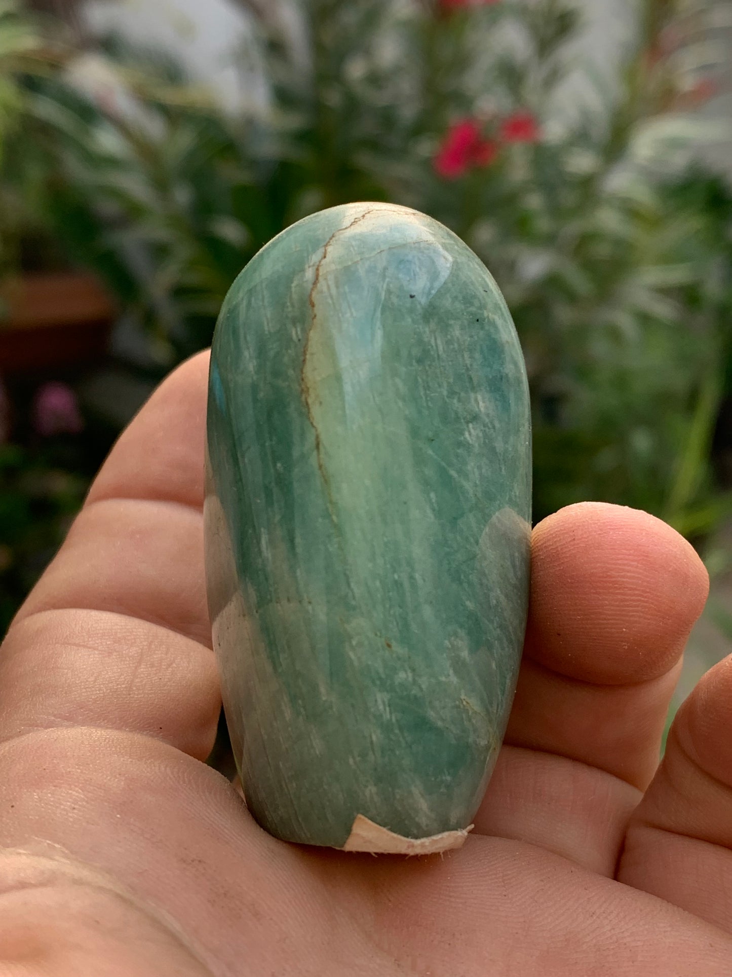 Amazonite, forme libre de 60 mm x 38 x 33 - 109,3 grammes. Belle qualité, magnifique pièce !