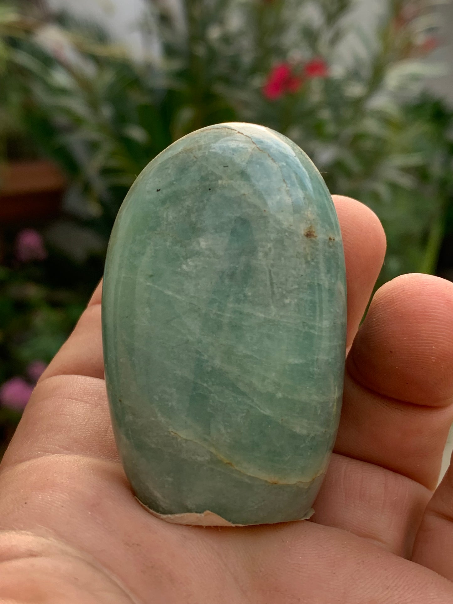 Amazonite, forme libre de 60 mm x 38 x 33 - 109,3 grammes. Belle qualité, magnifique pièce !