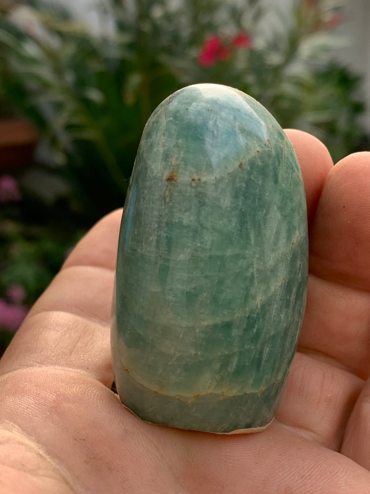 Amazonite, forme libre de 60 mm x 38 x 33 - 109,3 grammes. Belle qualité, magnifique pièce !