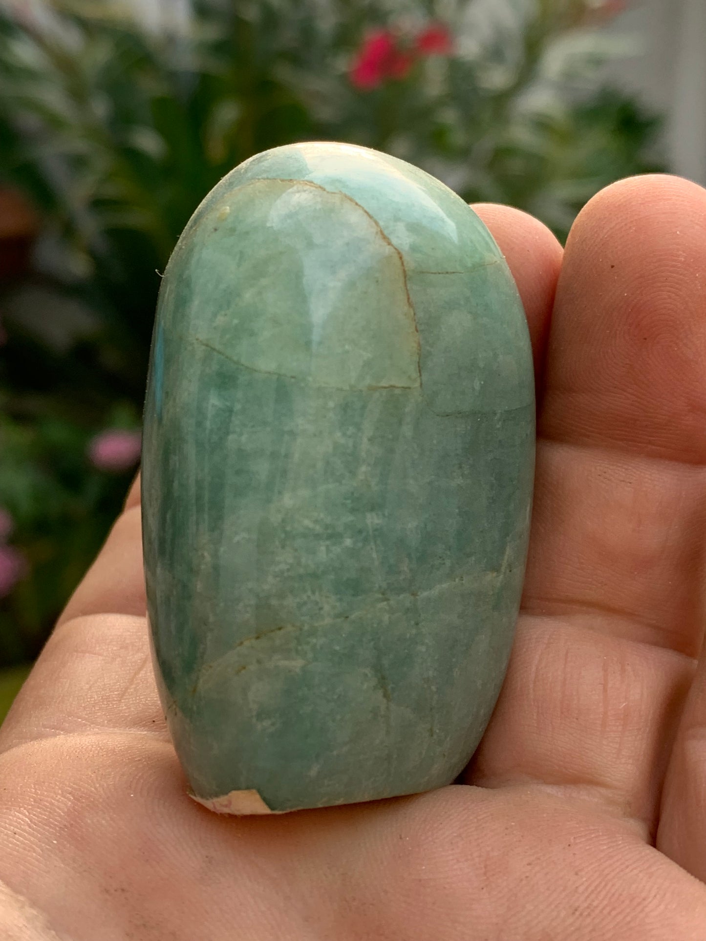 Amazonite, forme libre de 60 mm x 38 x 33 - 109,3 grammes. Belle qualité, magnifique pièce !