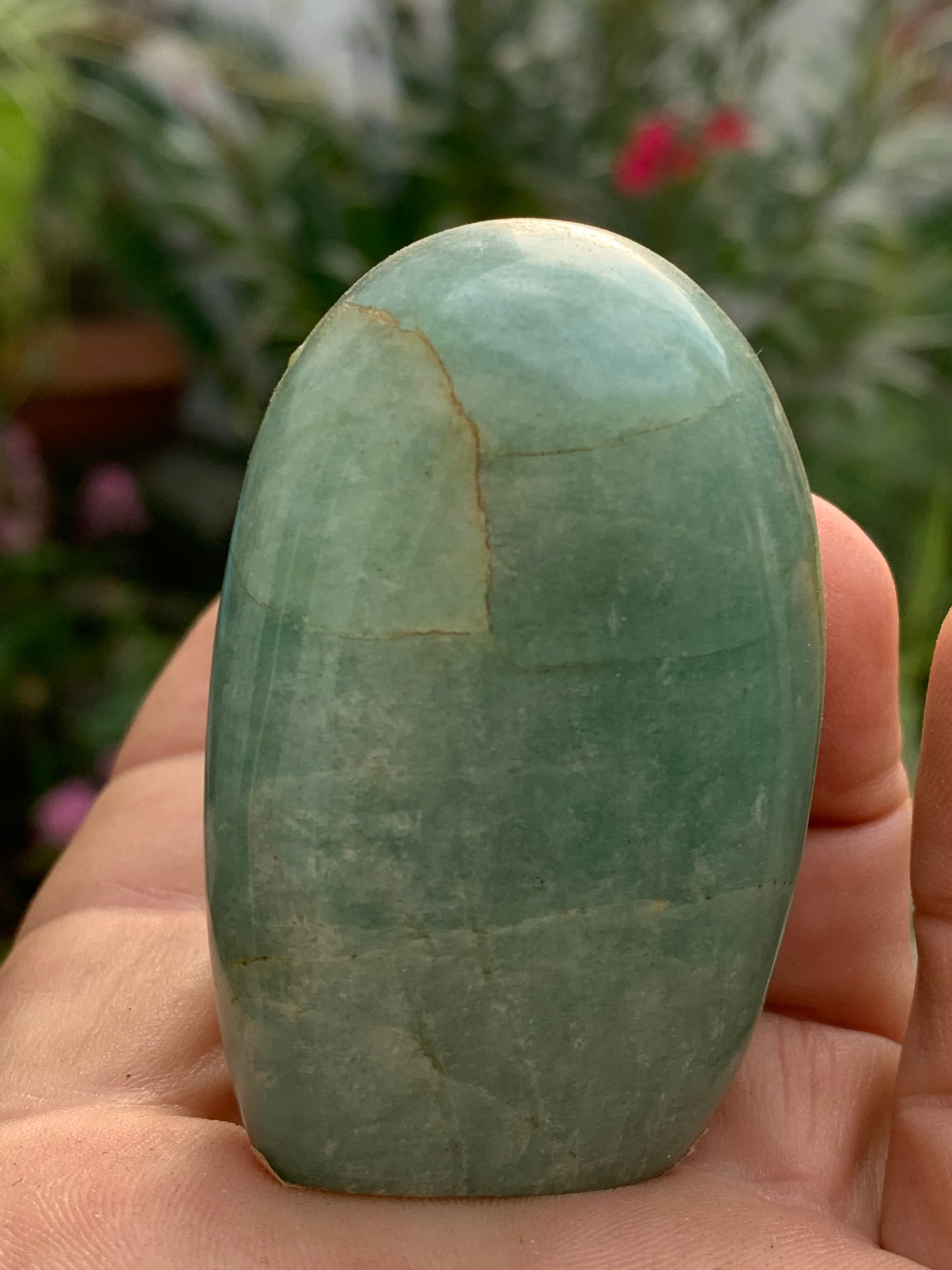 Amazonite, forme libre de 60 mm x 38 x 33 - 109,3 grammes. Belle qualité, magnifique pièce !