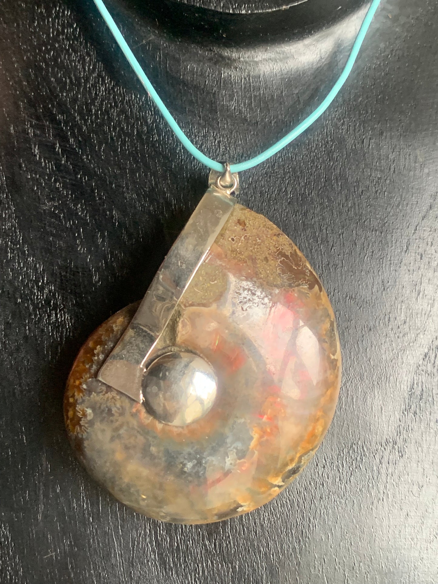 Pendentifs d'Ammonites fossiles, disponibles en 2 tailles, 60x50x20 et 35x25x10 mm. Chaque pièce est authentique et unique, révélant les spirales naturelles et les motifs fascinants de ce fossile. Livrés avec cordon coulissant, prêt à porté ou à offrir !