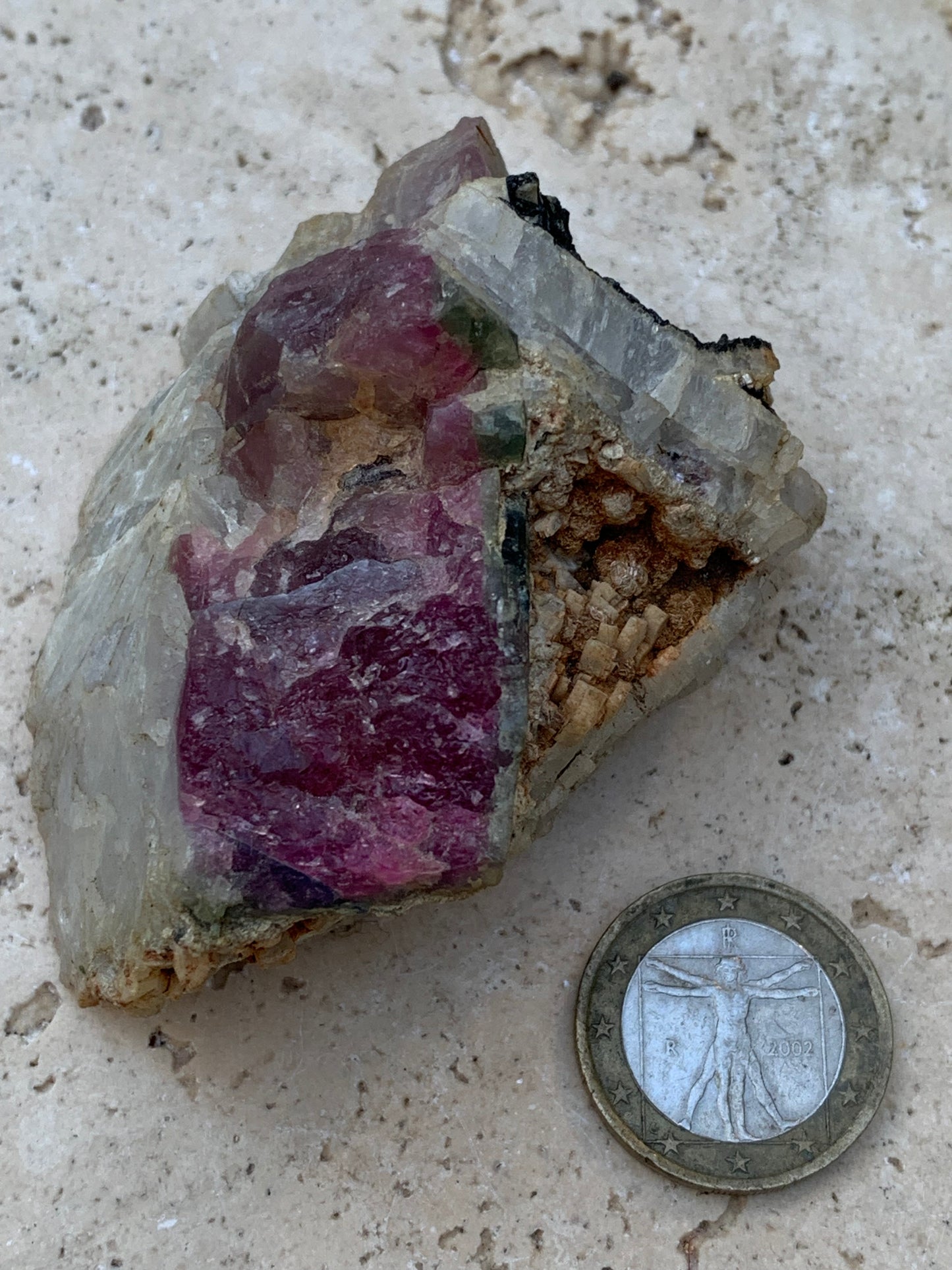 Rubellite Tourmaline, 58 x 50 x 43mm - 136.2 grams. A very beautiful little piece!