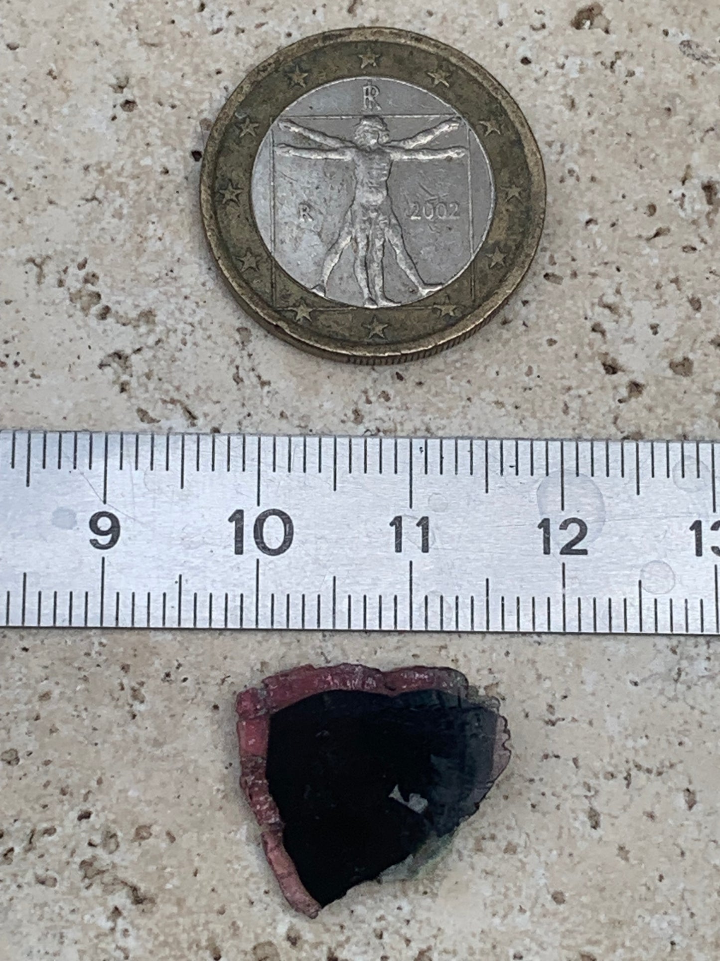 Tourmaline melon d'eau/ pastèque, 18mm x 16 x 4 - 10 carats. Parfait en bijouterie, collection ,exposition...