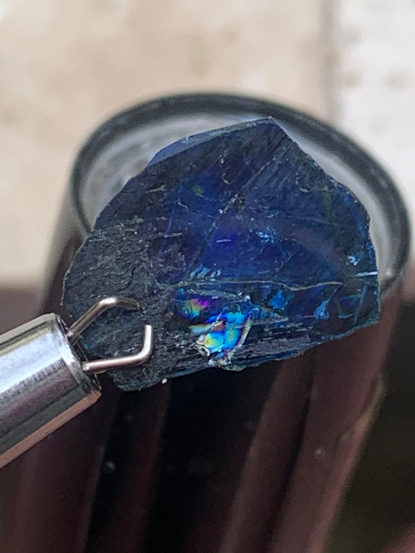 Tourmaline/ Indicolite, de 14mm x11 x 3 environ - 4,5 carats. Parfait en bijouterie, collection ,exposition...
