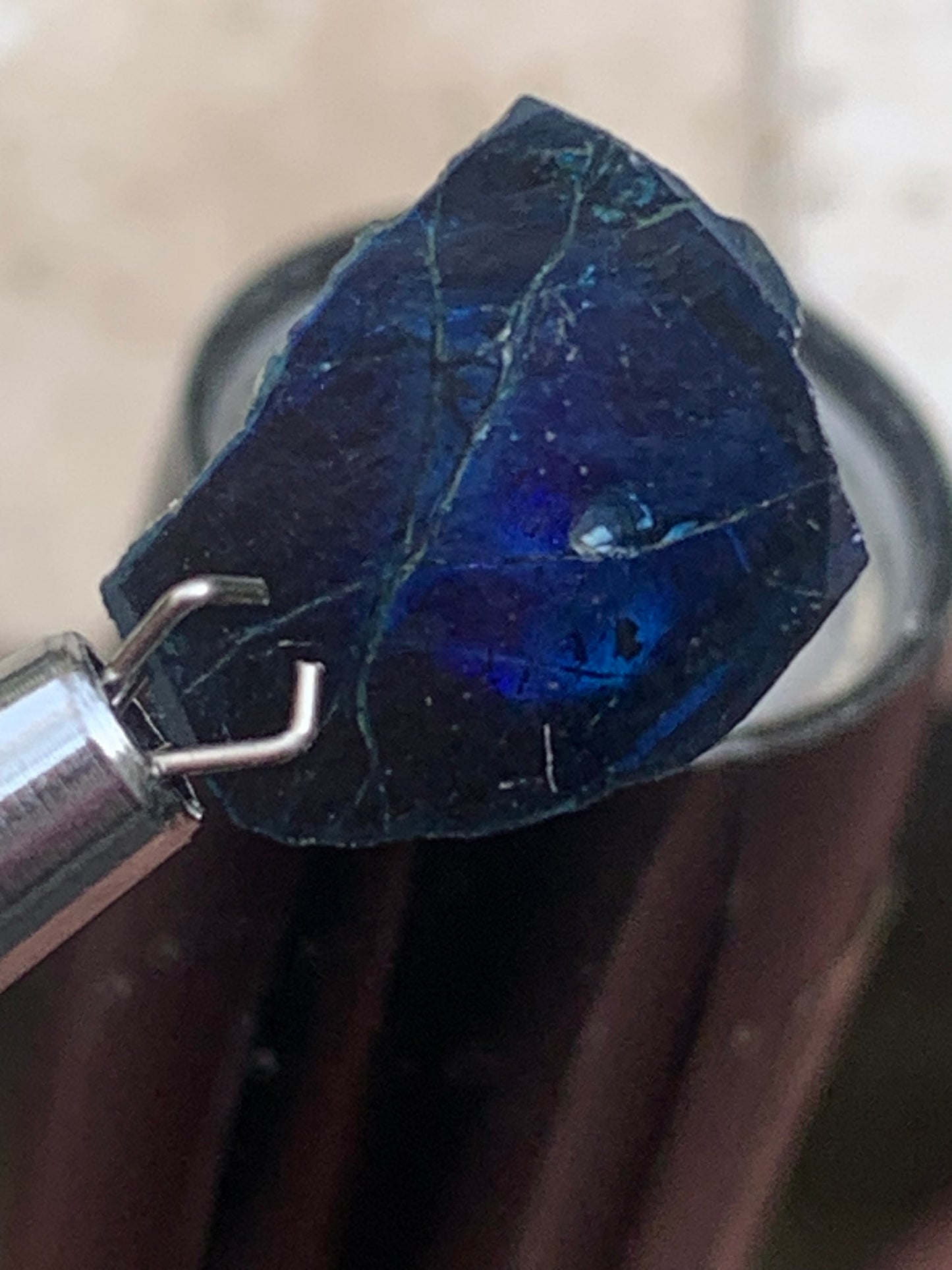 Tourmaline/ Indicolite, de 14mm x11 x 3 environ - 4,5 carats. Parfait en bijouterie, collection ,exposition...
