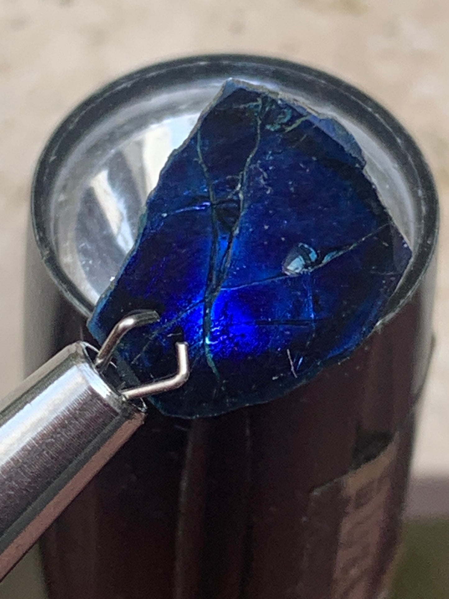 Tourmaline/ Indicolite, de 14mm x11 x 3 environ - 4,5 carats. Parfait en bijouterie, collection ,exposition...