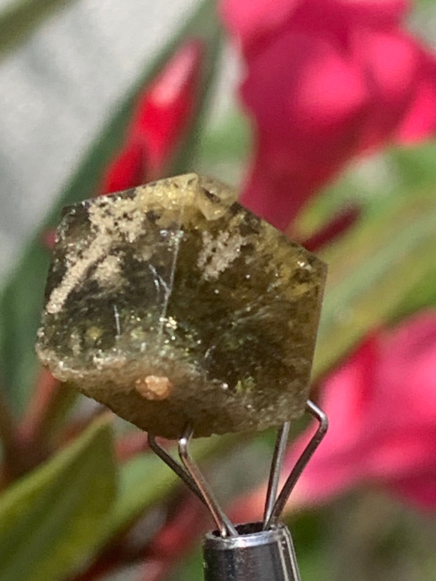 Tourmaline verte/ Verdélite, cristal naturel de 15 x 12 x 10 mm - 2,7 grammes. Magnifique cristal au vert cristal !