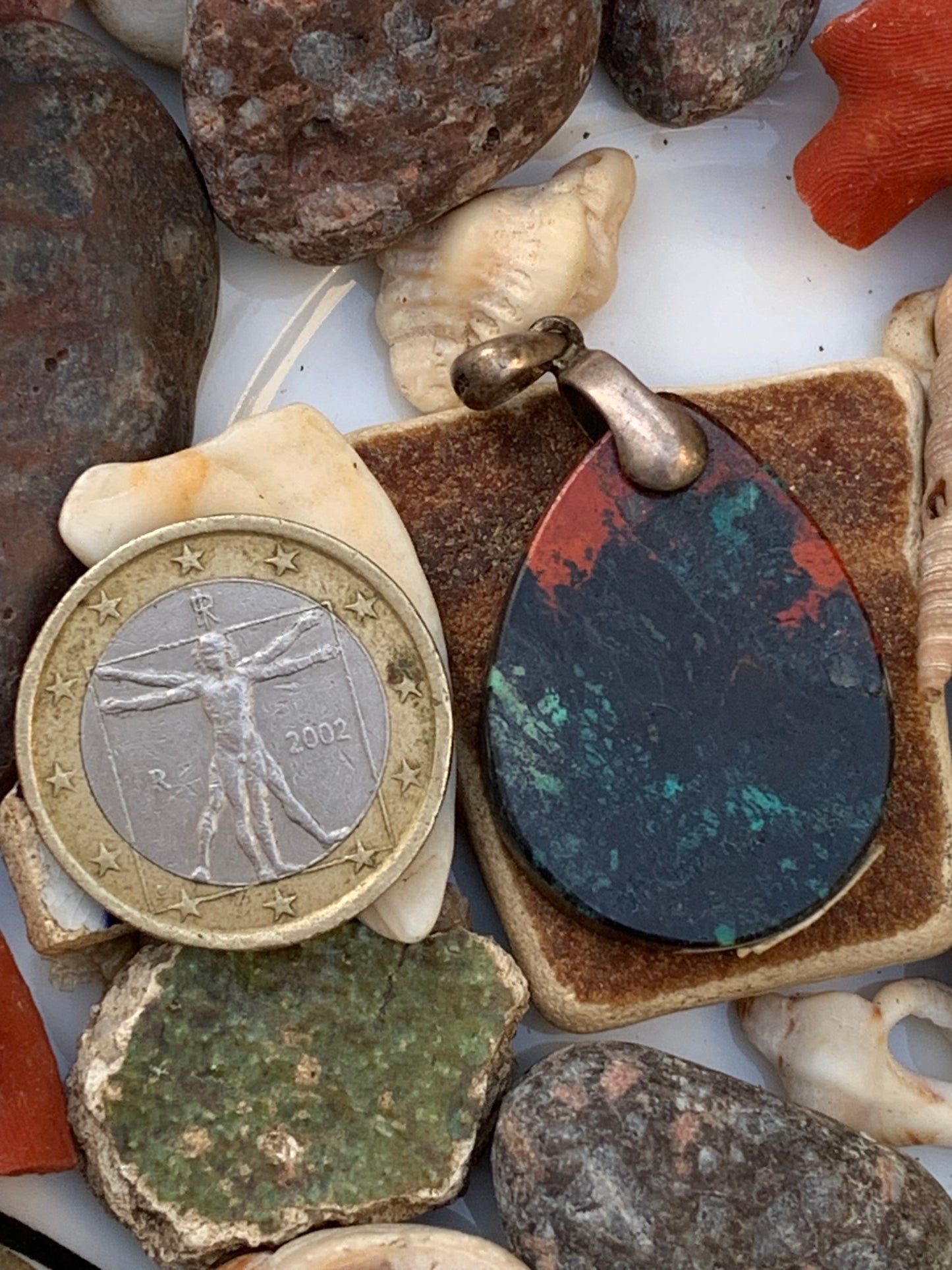 Chrysocolla! Unique silver pendant, 42mm high x 22mm wide x 5mm thick. Sold with an adjustable black cord. Made by Gen & Zen!