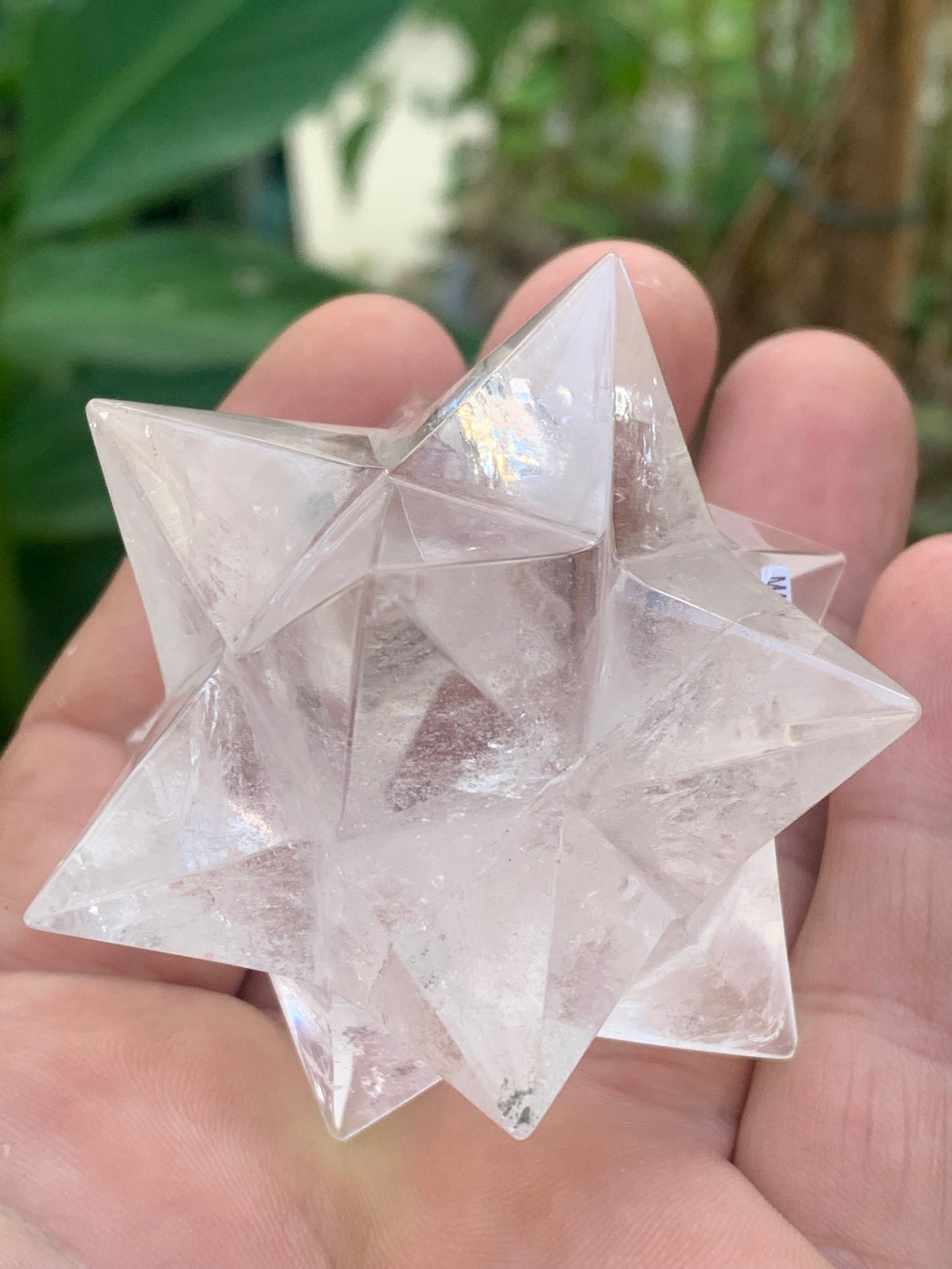 Étoile de Sirius (12 branches) en cristal de roche (quartz). Ø 70mm de diamètre - 149,5 grammes ! (Copie)