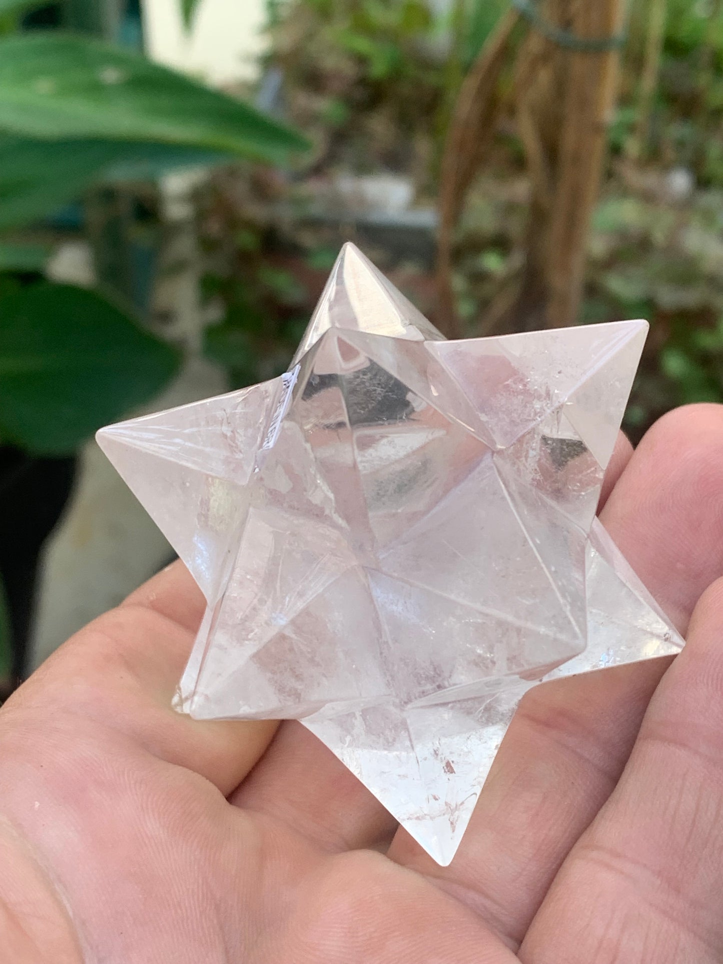 Étoile de Sirius (12 branches) en cristal de roche (quartz). Ø 70mm de diamètre - 149,5 grammes ! (Copie)