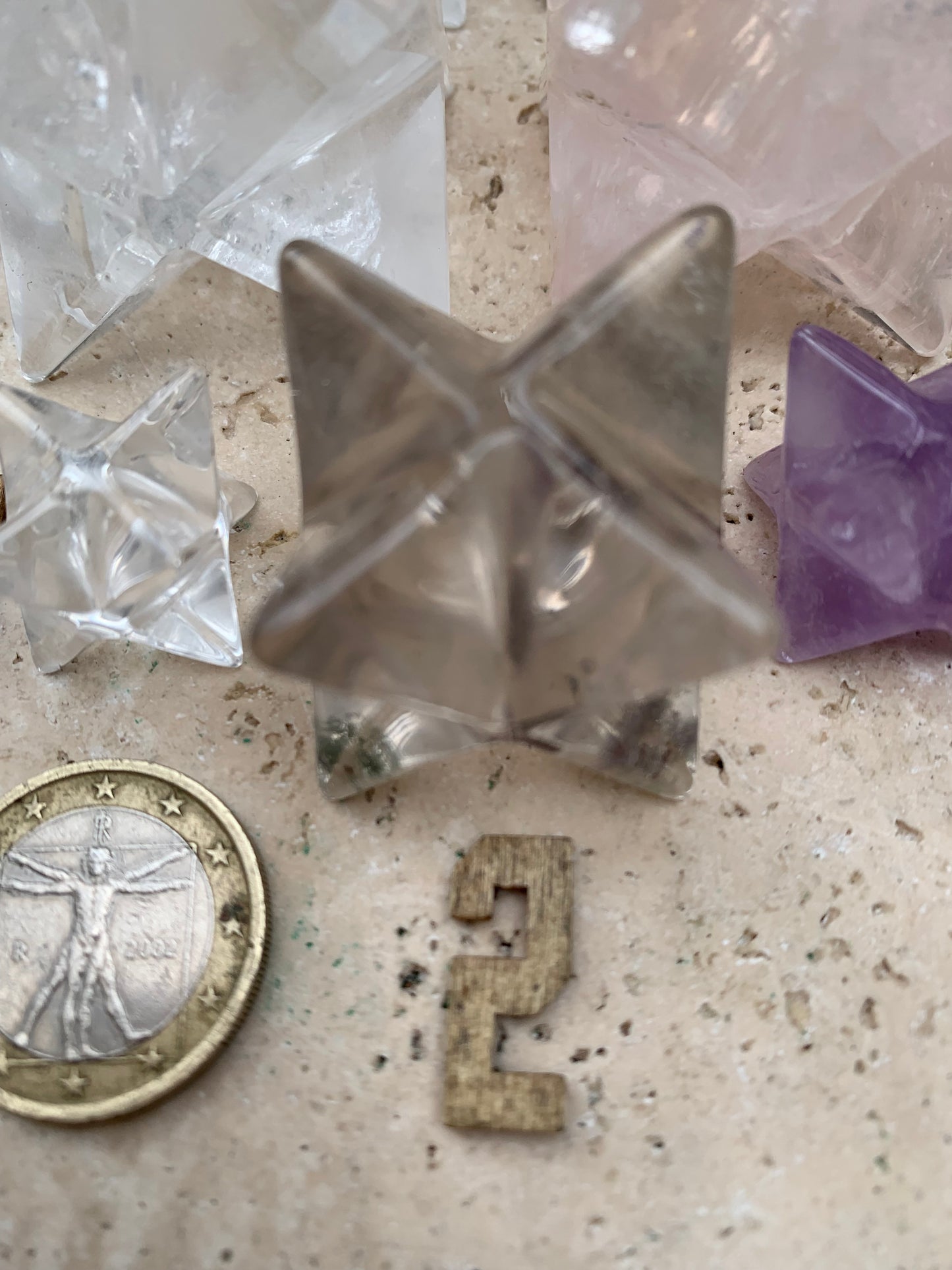 Rock crystal mercabah, 8-pointed star, size S to XL, sold individually. Piece dimensions: approximately 1.5 to 6 cm. Grade A to AAA! Perfect for studying sacred geometry and its applications!