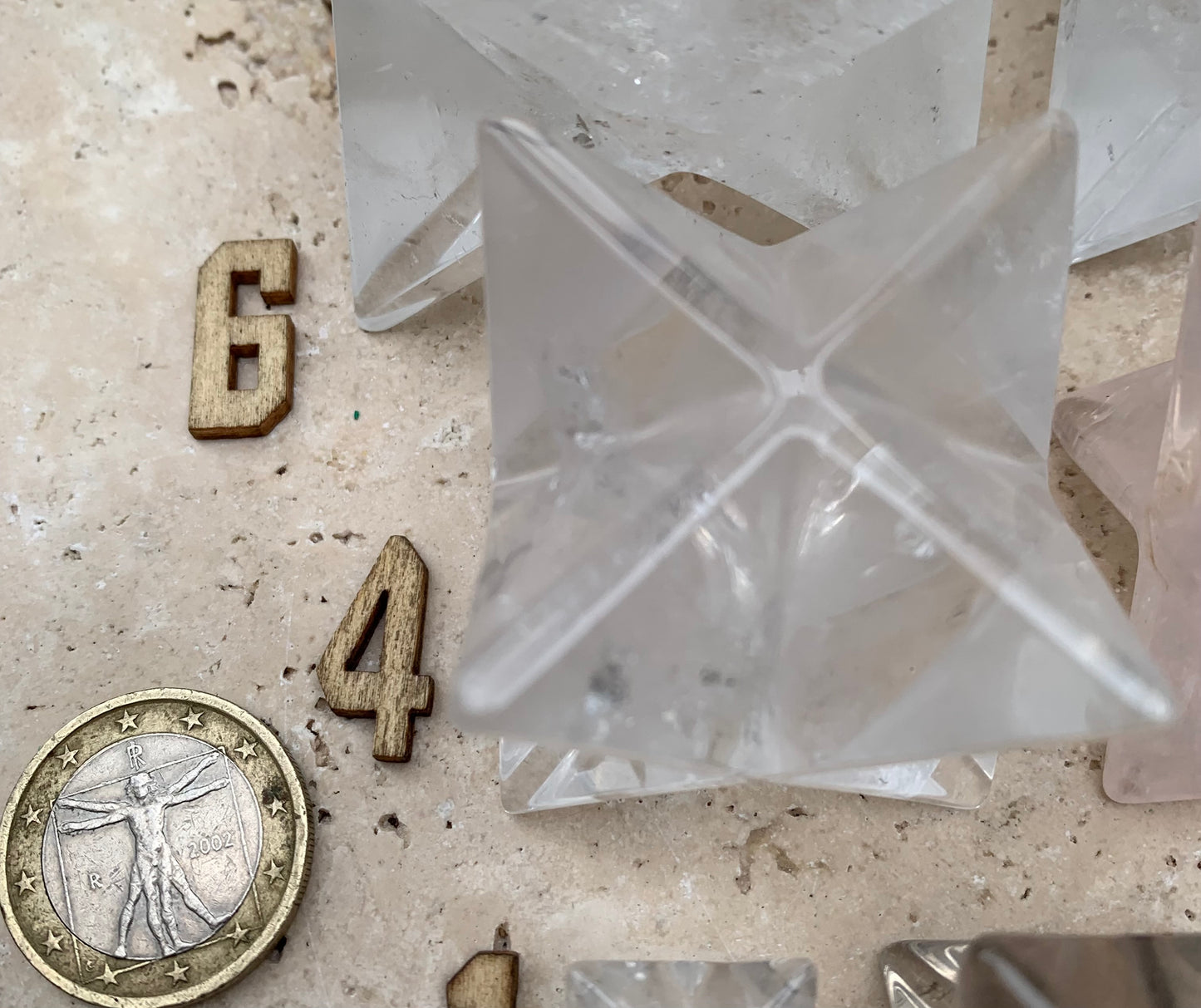 Rock crystal mercabah, 8-pointed star, size S to XL, sold individually. Piece dimensions: approximately 1.5 to 6 cm. Grade A to AAA! Perfect for studying sacred geometry and its applications!