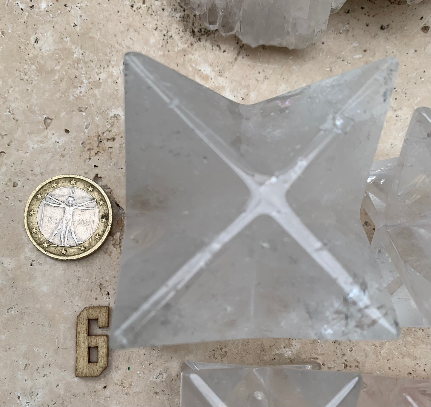 Rock crystal mercabah, 8-pointed star, size S to XL, sold individually. Piece dimensions: approximately 1.5 to 6 cm. Grade A to AAA! Perfect for studying sacred geometry and its applications!