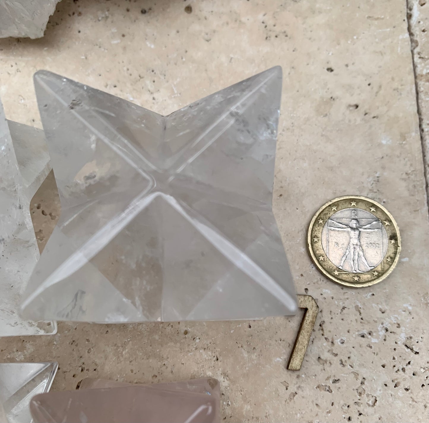 Rock crystal mercabah, 8-pointed star, size S to XL, sold individually. Piece dimensions: approximately 1.5 to 6 cm. Grade A to AAA! Perfect for studying sacred geometry and its applications!