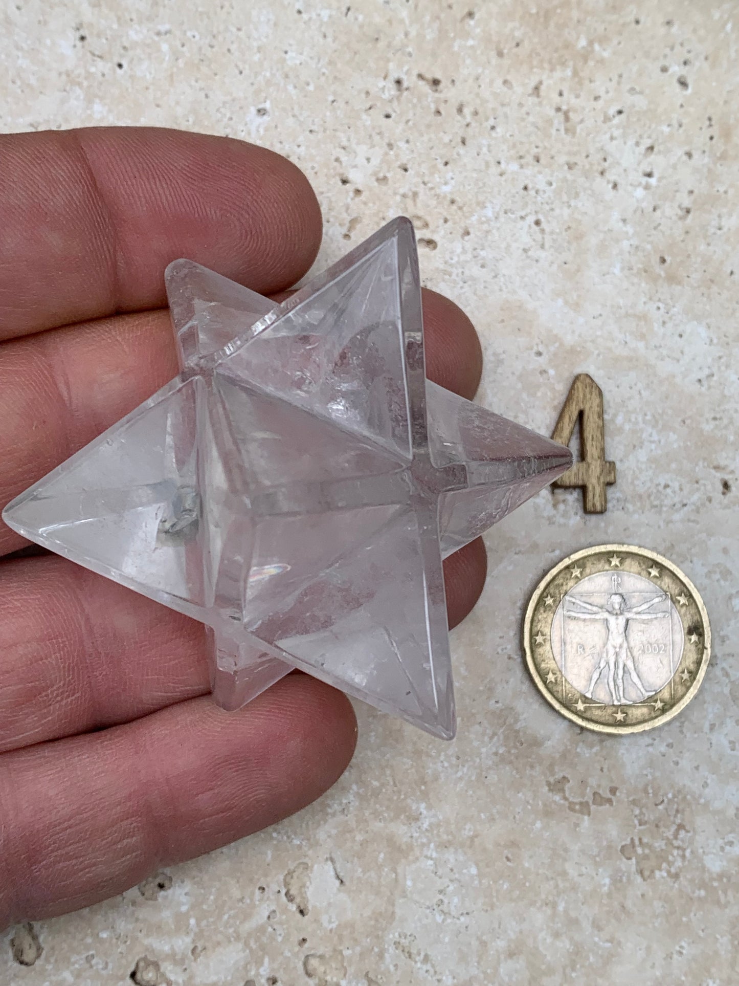 Rock crystal mercabah, 8-pointed star, size S to XL, sold individually. Piece dimensions: approximately 1.5 to 6 cm. Grade A to AAA! Perfect for studying sacred geometry and its applications!