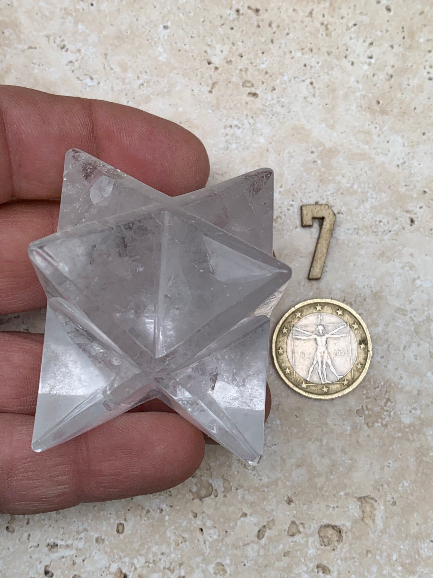 Rock crystal mercabah, 8-pointed star, size S to XL, sold individually. Piece dimensions: approximately 1.5 to 6 cm. Grade A to AAA! Perfect for studying sacred geometry and its applications!