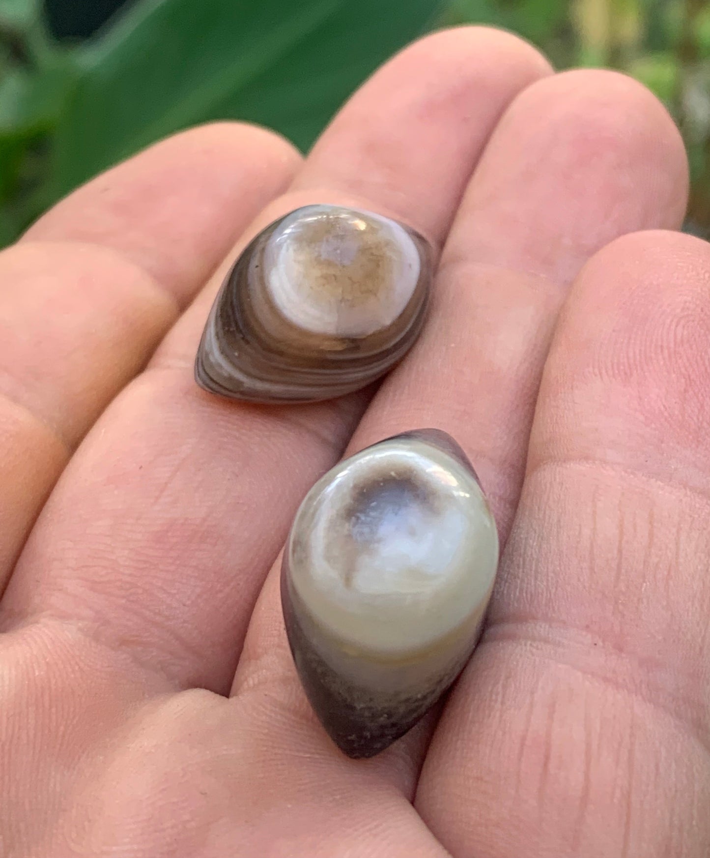 Agate 'Œil de Shiva' ou 'Œil de cyclope' - Au choix, 2 spécimens naturels de 24x15x15mm (6gr.) ou 23x15x15 (7 gr.) !