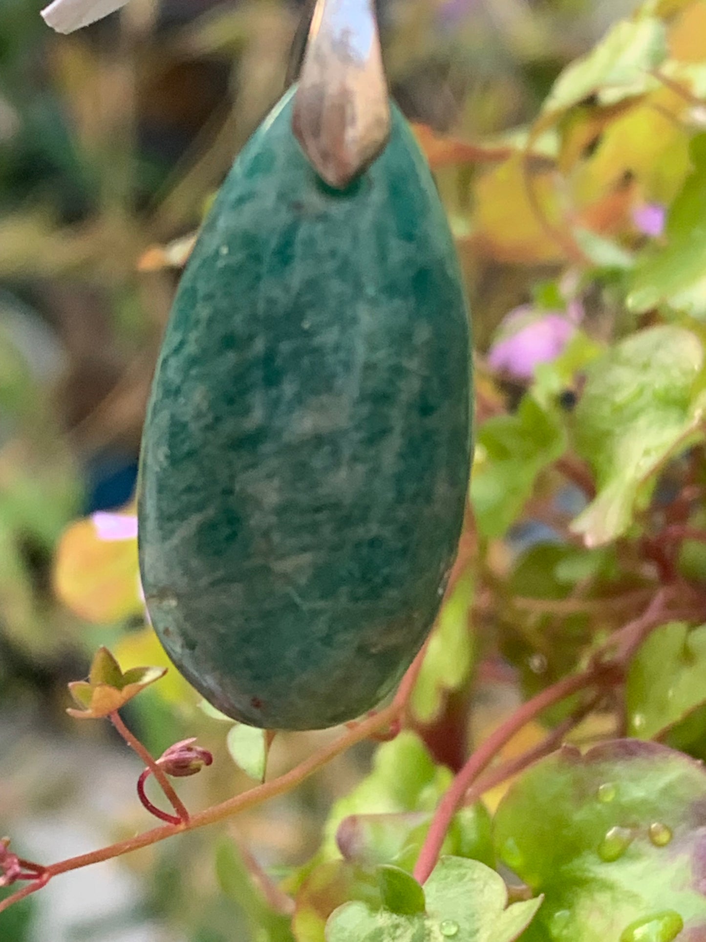 Amazonite, pendant measuring 45mm high x 16mm wide x 16mm thick. Sold with a free adjustable black cord!