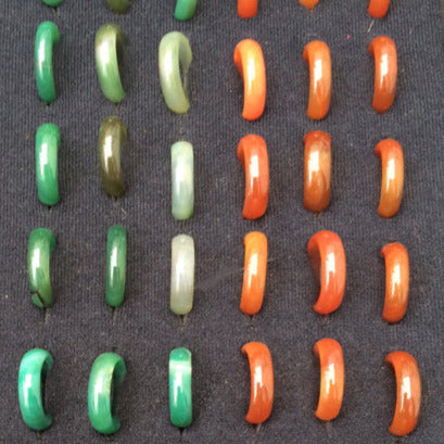 Bague/ anneau/ Jonc en agate verte, agate bleue ou cornaline, disponible de la taille : 50 fr. à 70. Très belle qualité, le cadeau parfait !