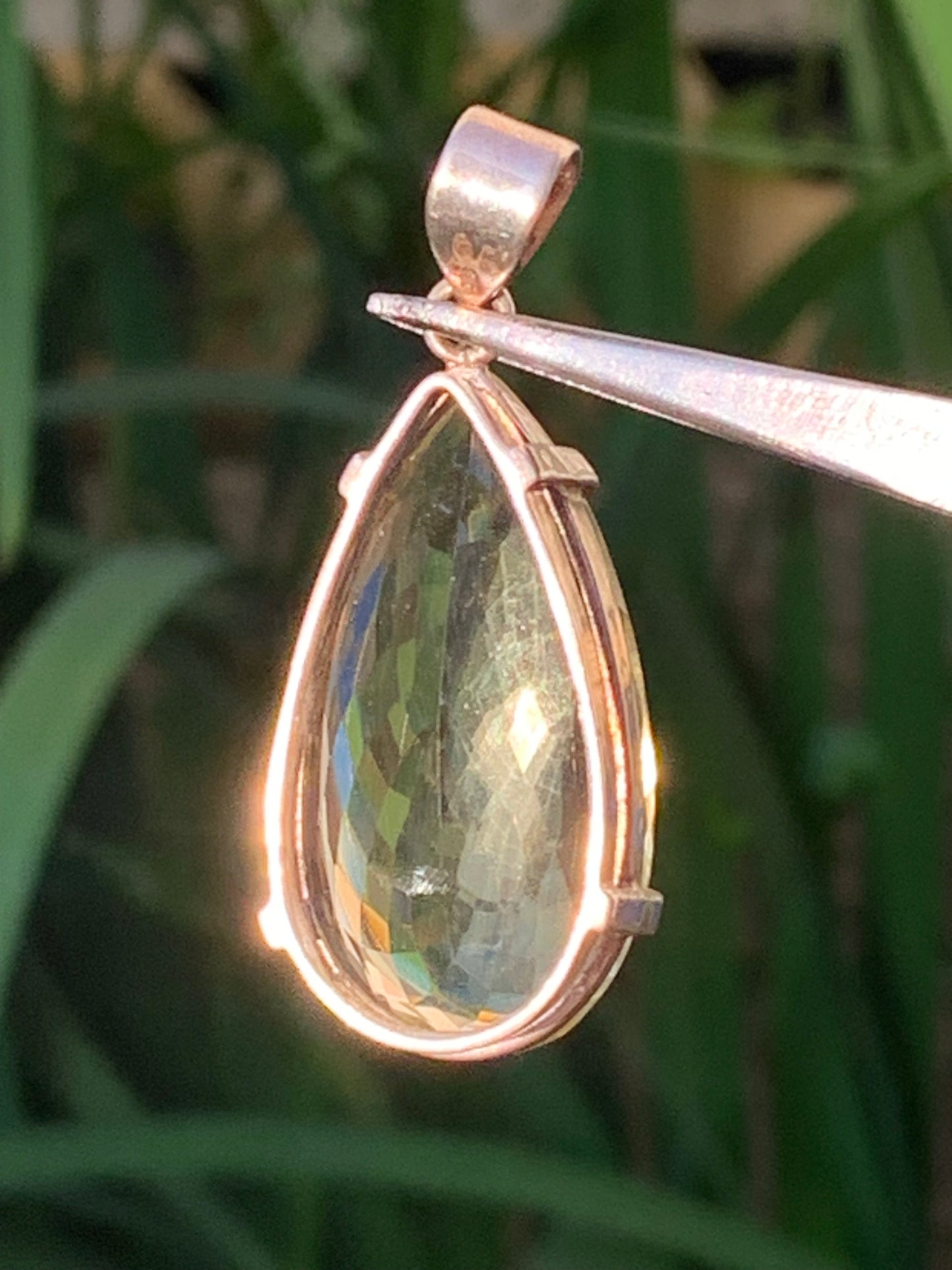 Citrine, Silver pendant, 47mm high x 20mm wide x 12mm thick. Sold with adjustable cord!