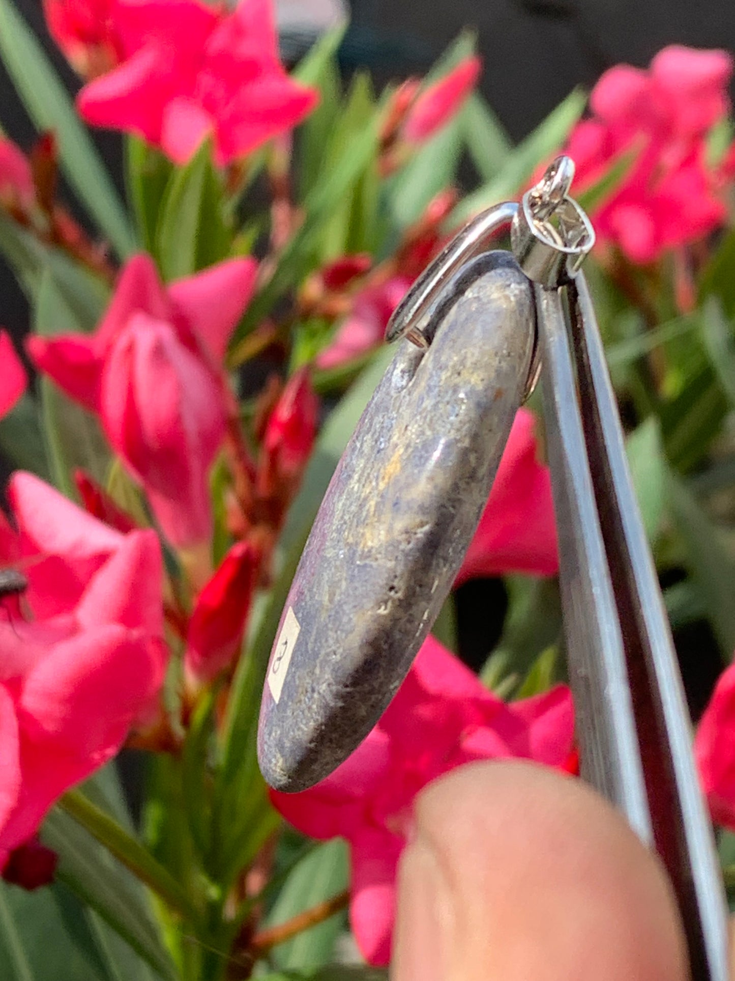 Dumortierite, pendant measuring 45mm high x30 x10. Sold with an adjustable black cord!