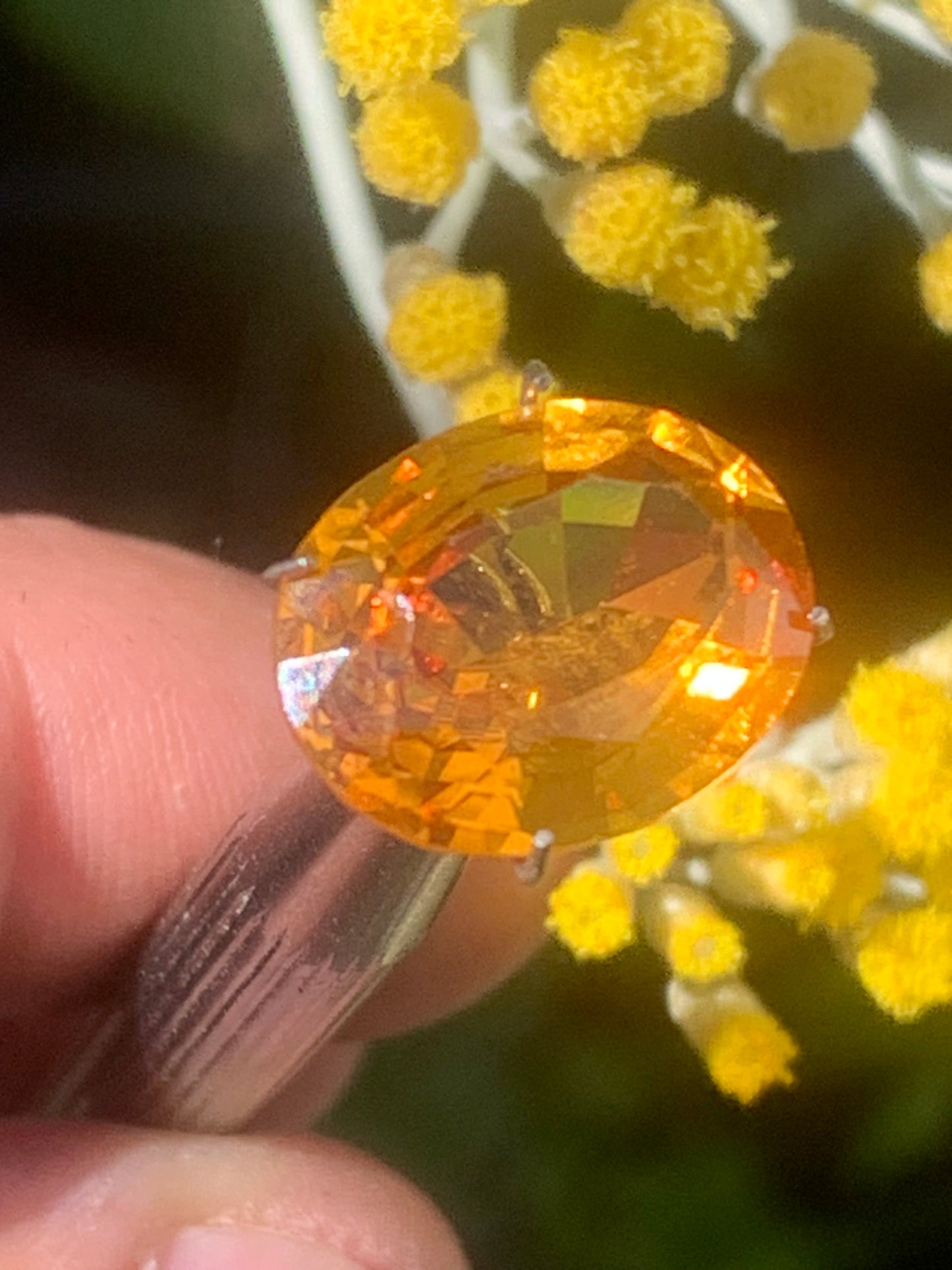 Citrine chauffée, pierre taillée de 16mm x12 x 7 - 10,5 carats. Parfait en bijouterie, collection ,exposition, etc